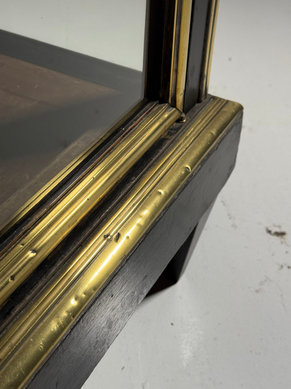French Napoleon III Ebonised Display Cabinet with Brass Trim, photo 17
