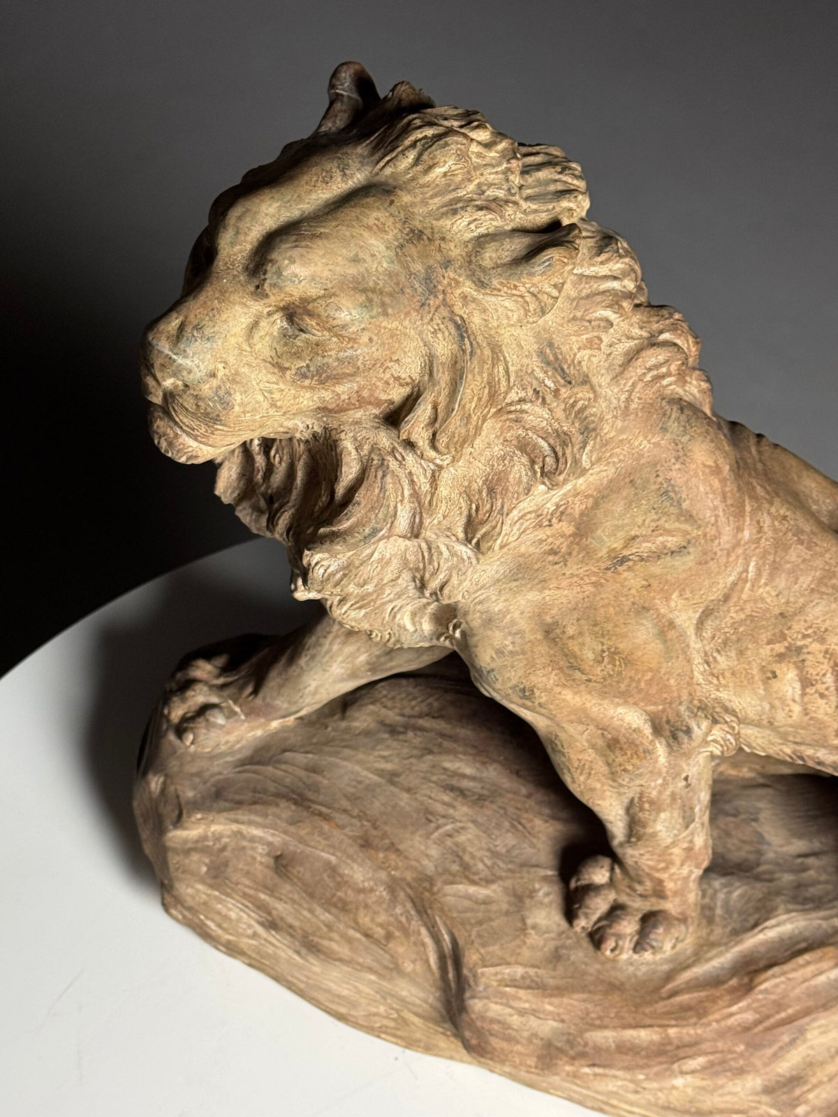 Terracotta Lion Sculpture by Armand Fagotto, photo 22