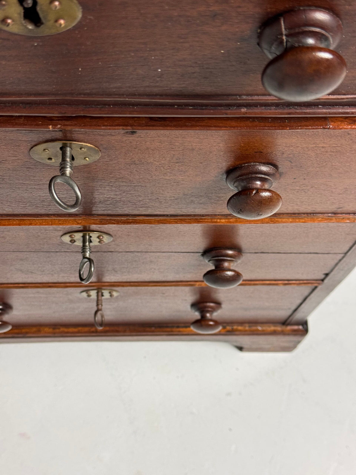 English Mahogany Partners Desk with Red Leather Top, c. 1870 to 1890, photo 18