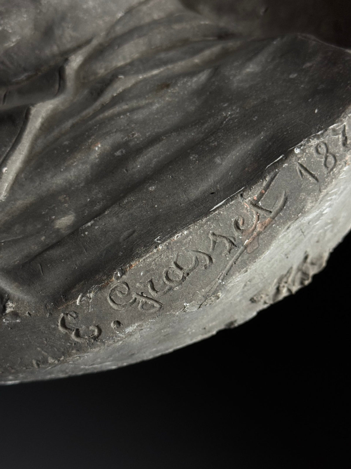 19th Century Plaster Portrait Medallion, photo 9