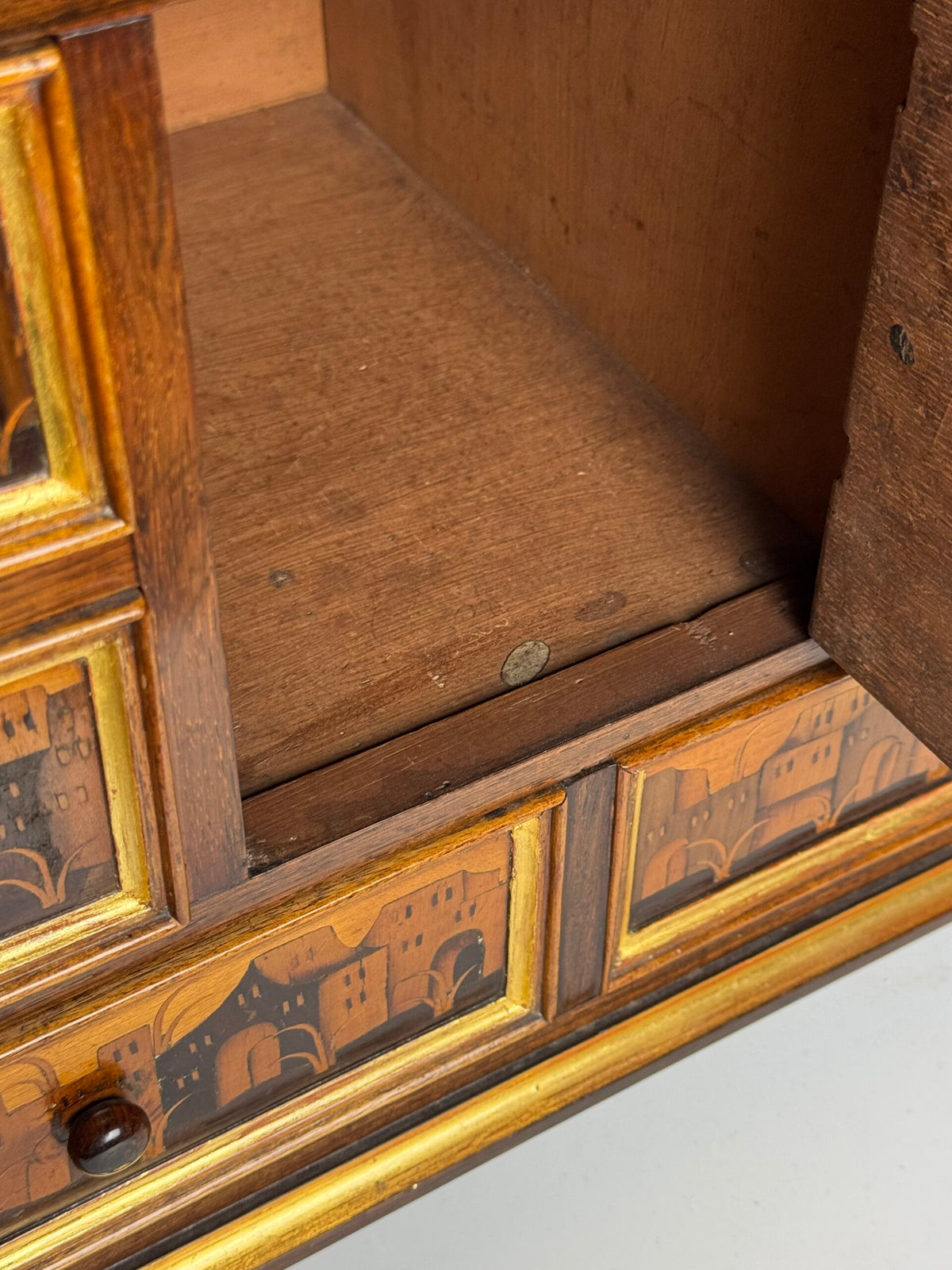 18th Century Architectural Marquetry Table Cabinet, photo 6