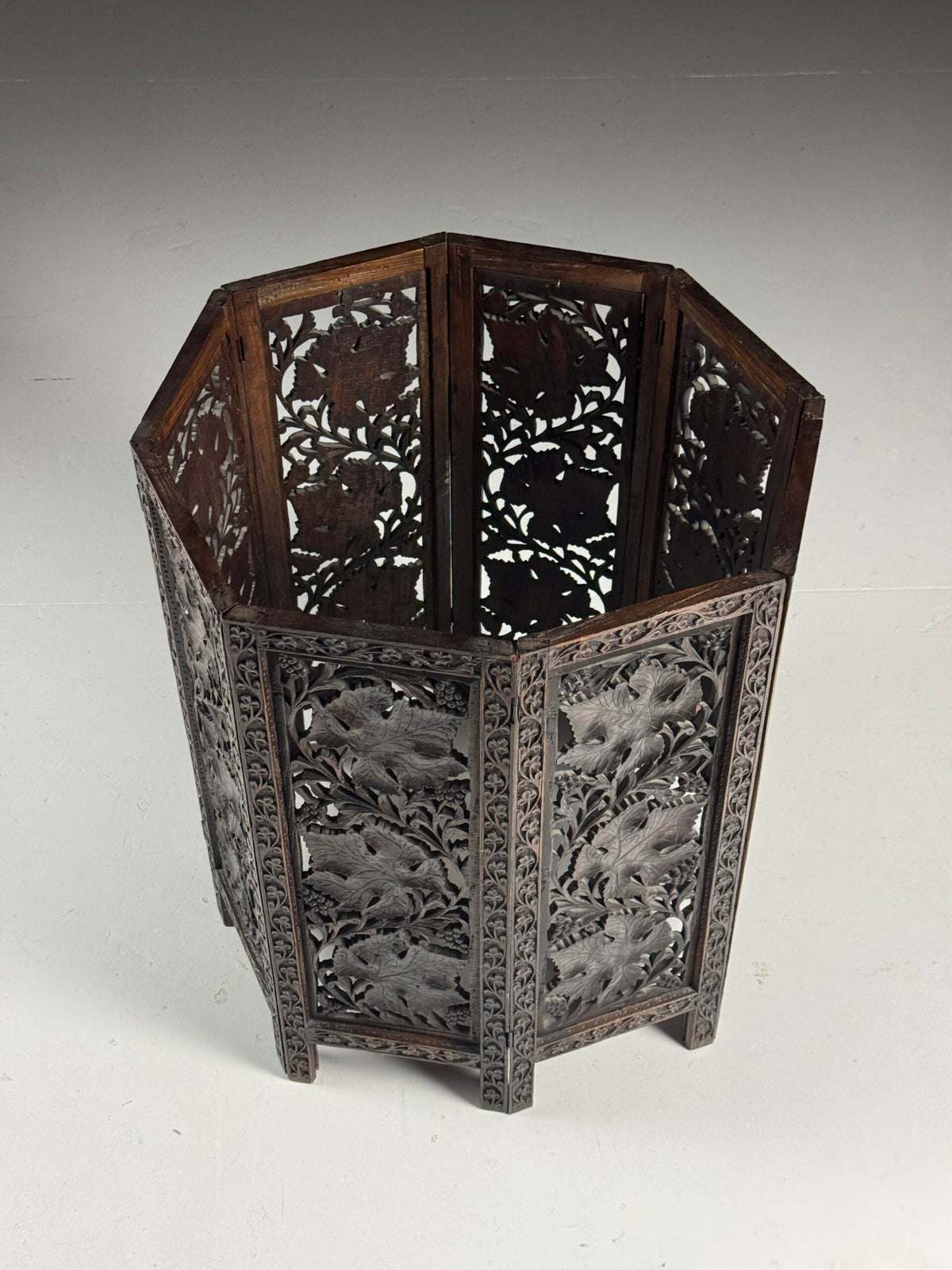 Anglo Indian Hand Carved Folding Side Table, 19th Century, photo 18