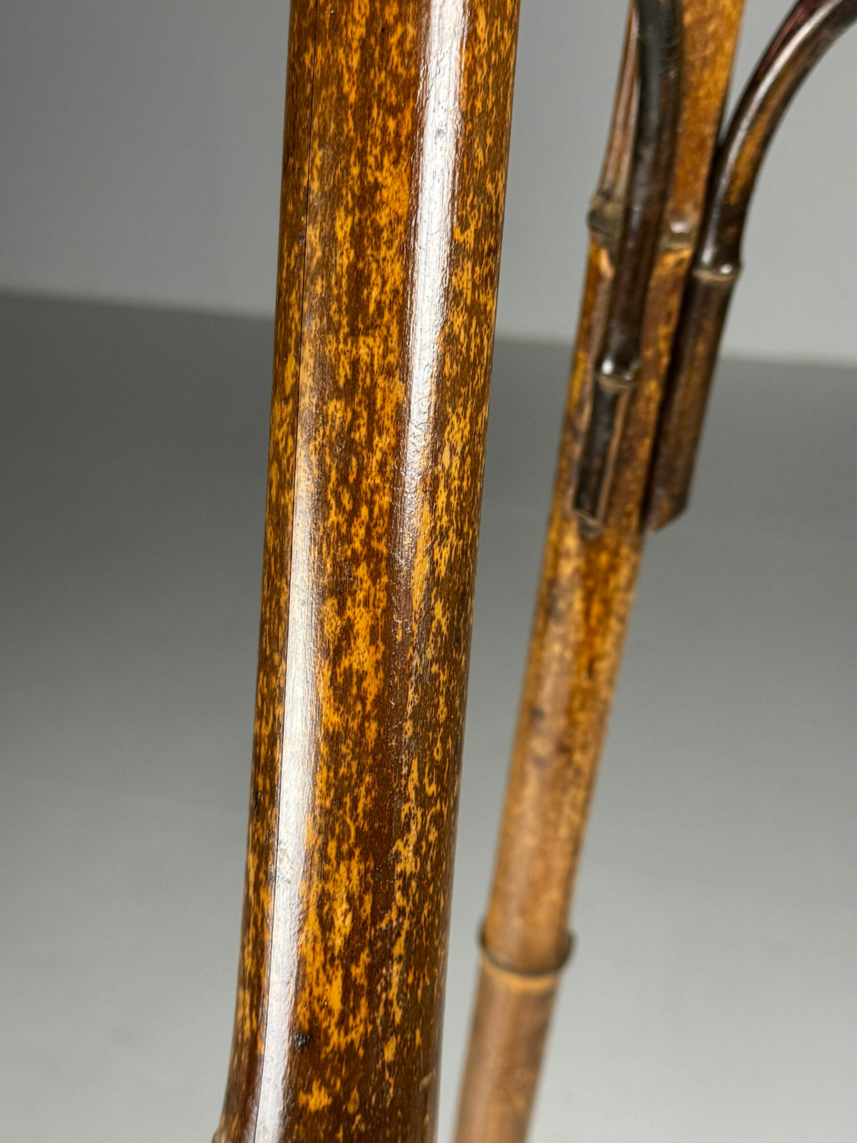 French Faux Bamboo Artist's Easel with Black Lacquer Panel, c. 1900, photo 12