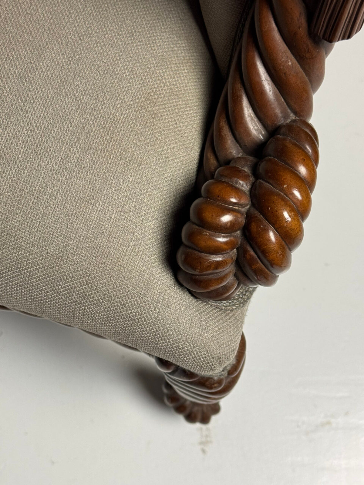 Pair of Napoleon III Style Rope Club Chairs, Early 20th Century, photo 14