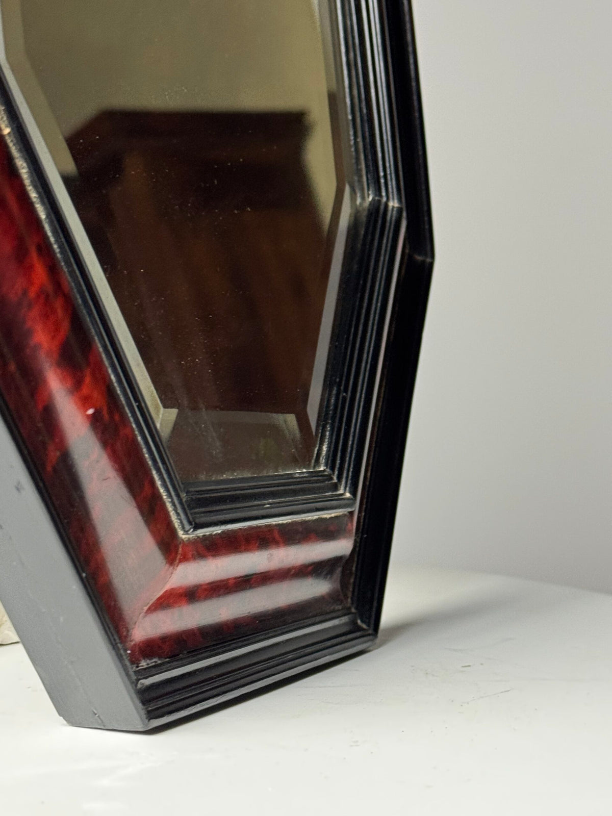 Octagonal Faux Tortoiseshell Mirror, 19th Century, photo 8