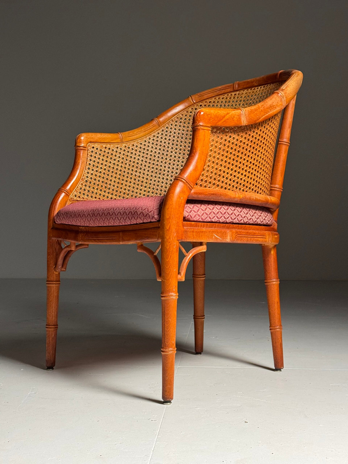 Set of Four Vintage Faux Bamboo Dining Chairs, photo 9