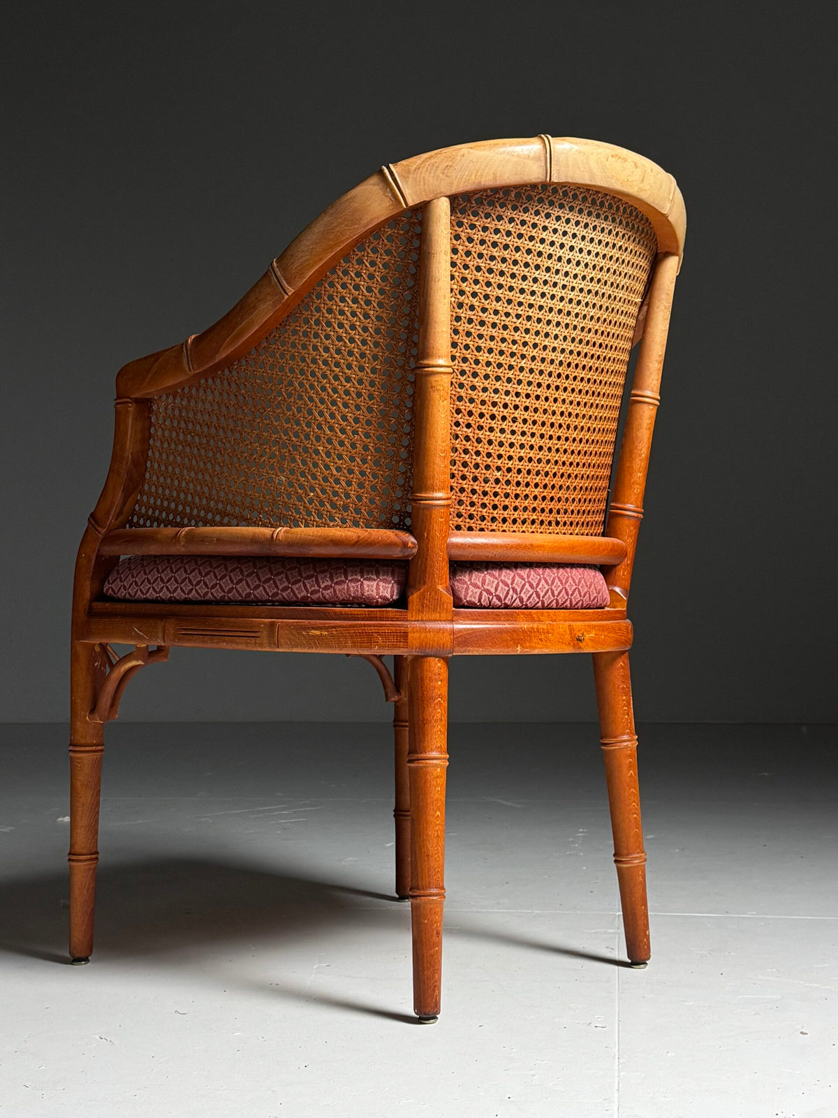Set of Four Vintage Faux Bamboo Dining Chairs, photo 11