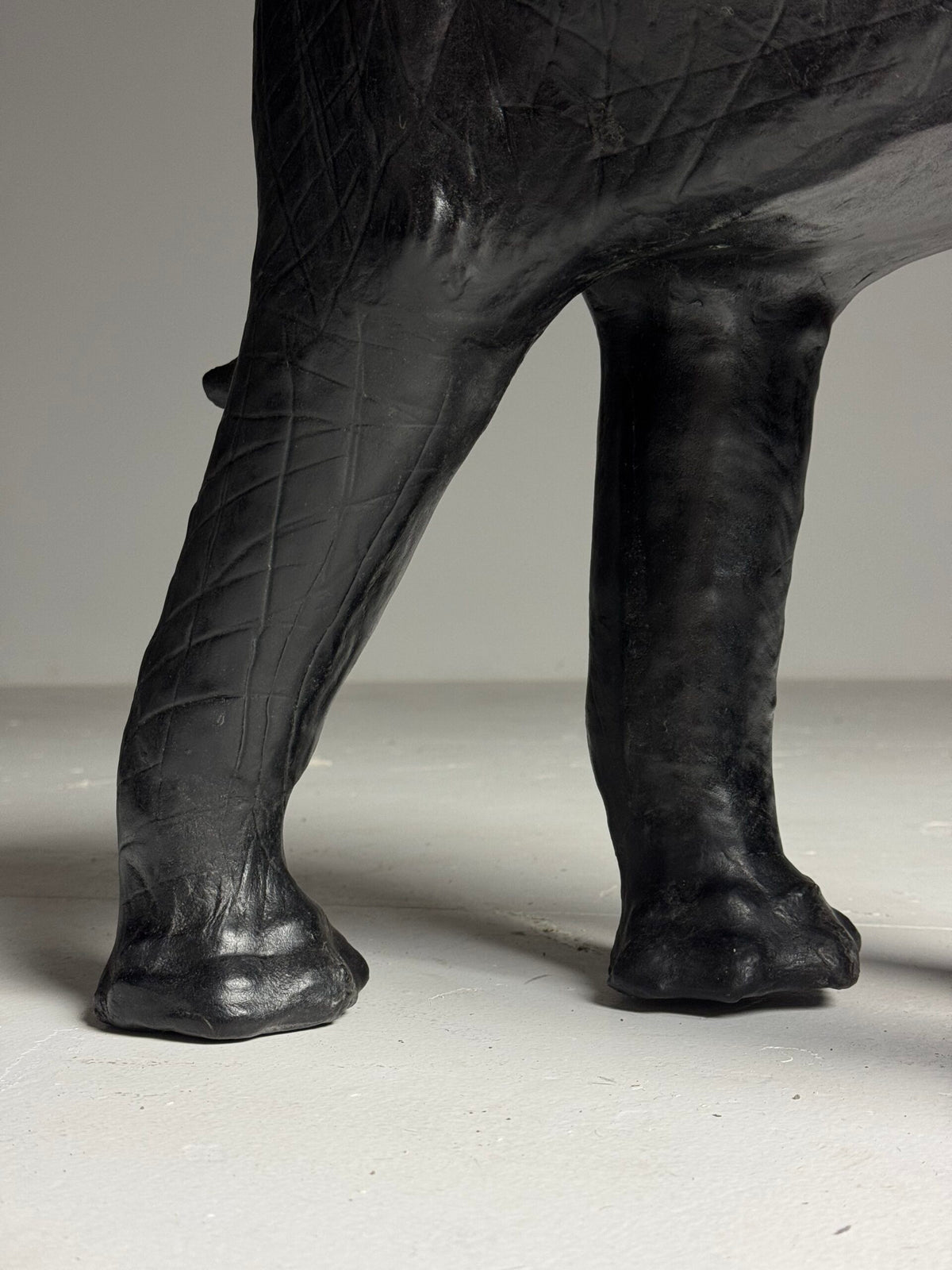 English Leather Covered Elephant Statue, photo 10