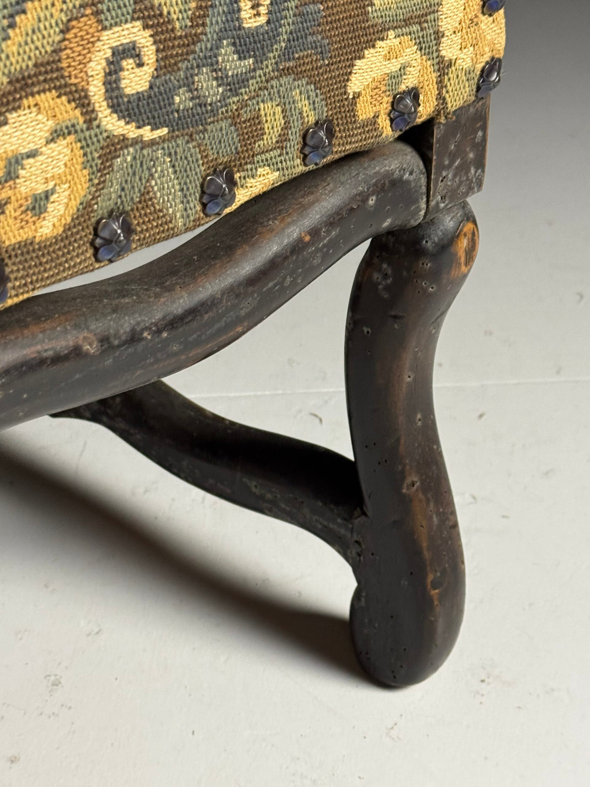 Pair of Large Os de Mouton Armchairs in Tapestry Upholstery, c. 1900, photo 18