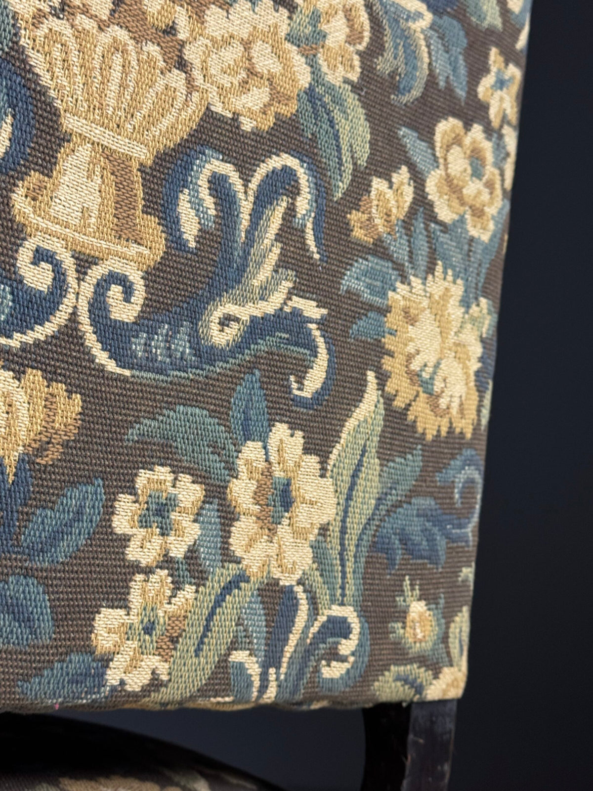 Pair of Large Os de Mouton Armchairs in Tapestry Upholstery, c. 1900, photo 9