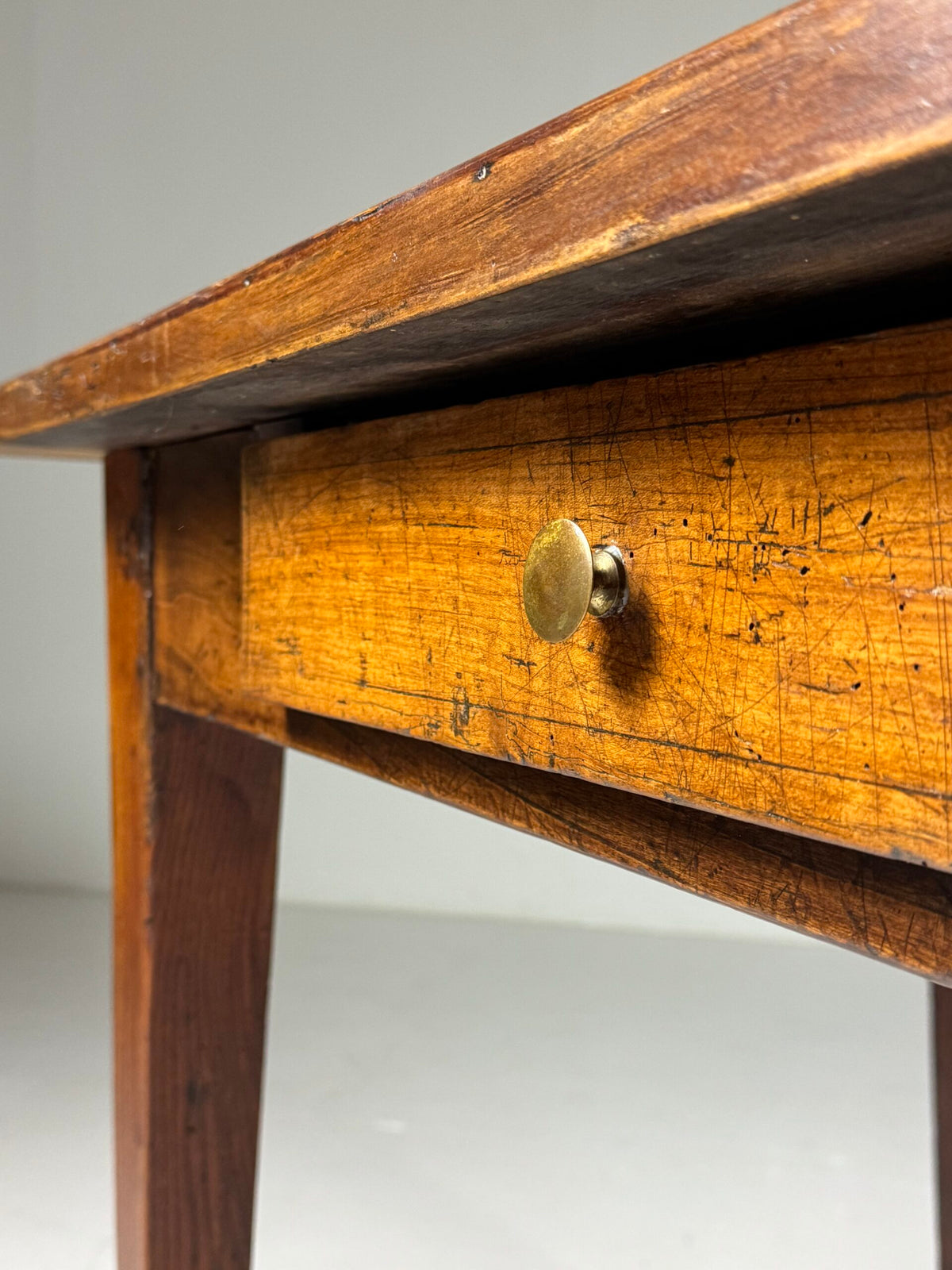 French Farmhouse Dining Table, 292 cm, Fruitwood, Early 19th Century, photo 18
