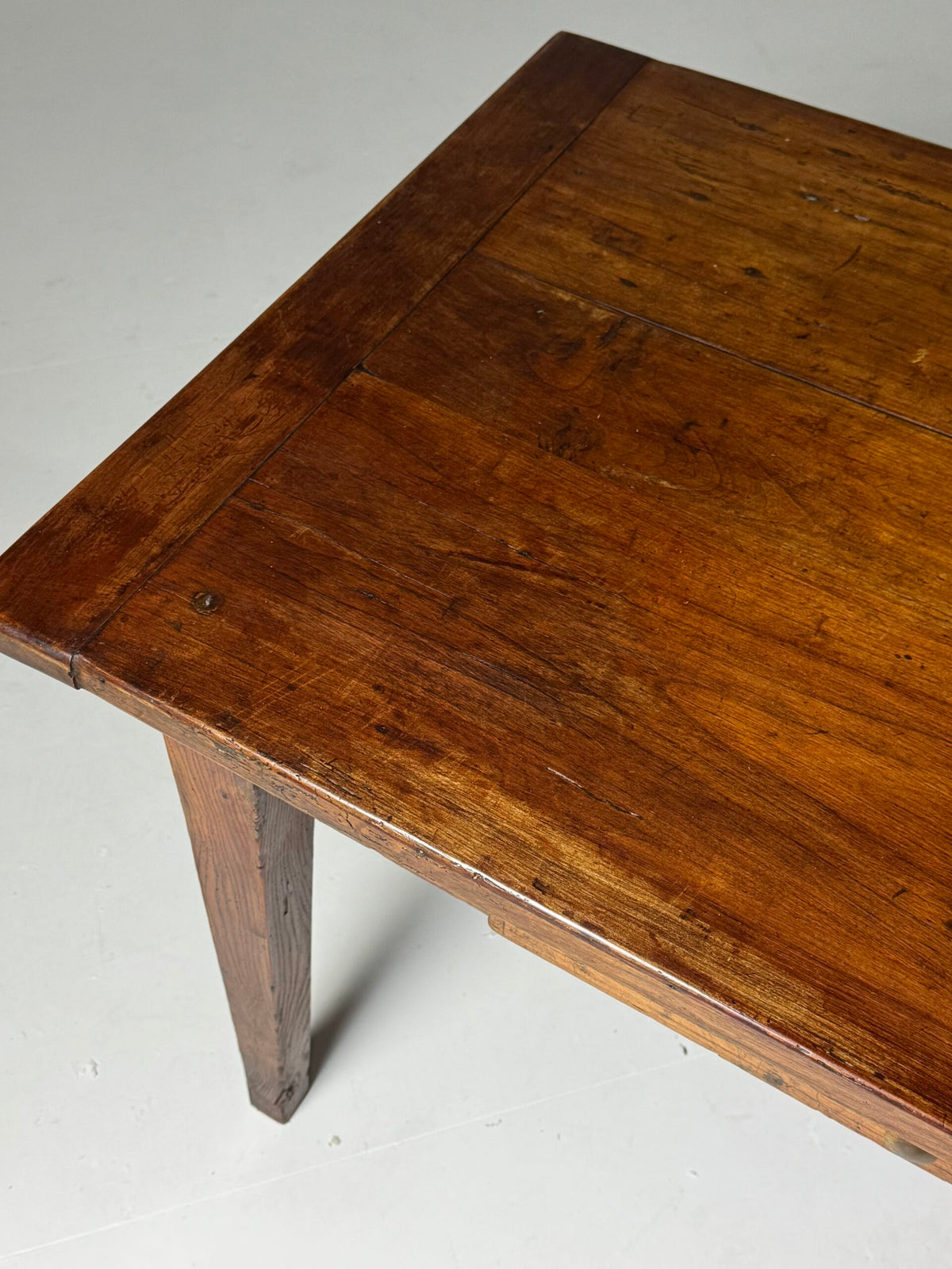 French Farmhouse Dining Table, 292 cm, Fruitwood, Early 19th Century, photo 14