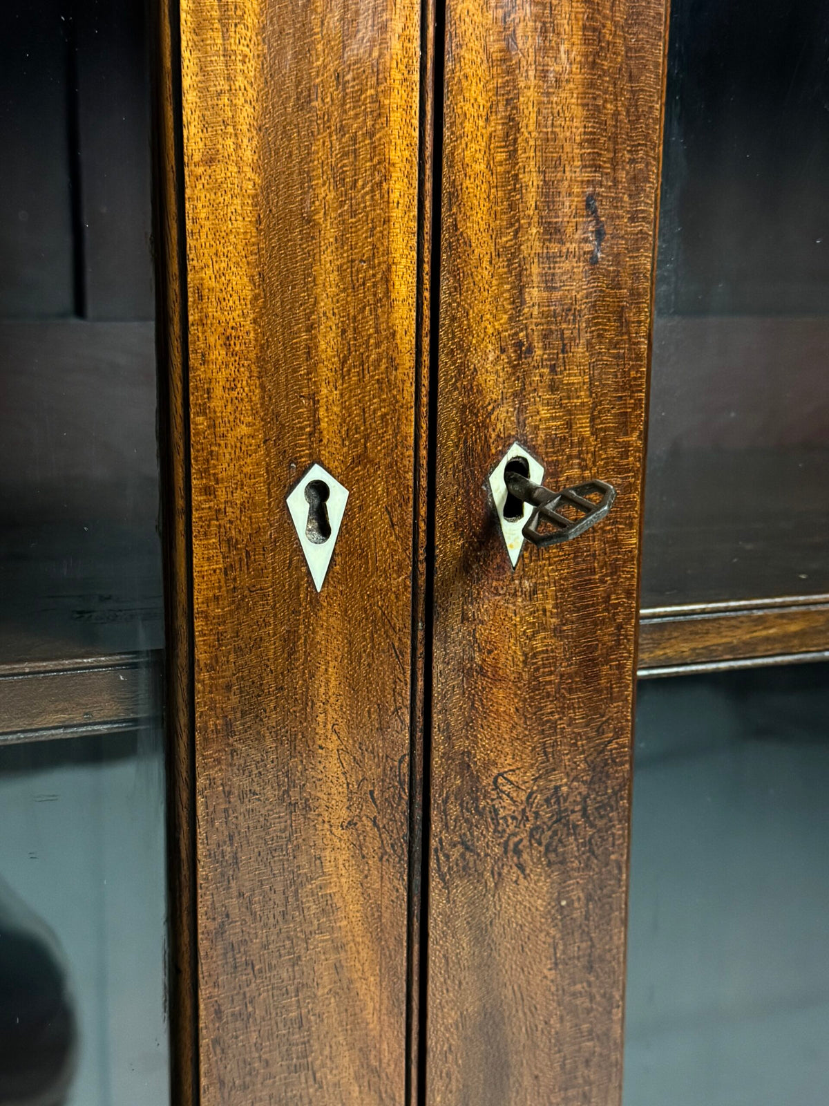 English Mahogany Display Cabinet or Small Bookcase, Late 19th Century, photo 8