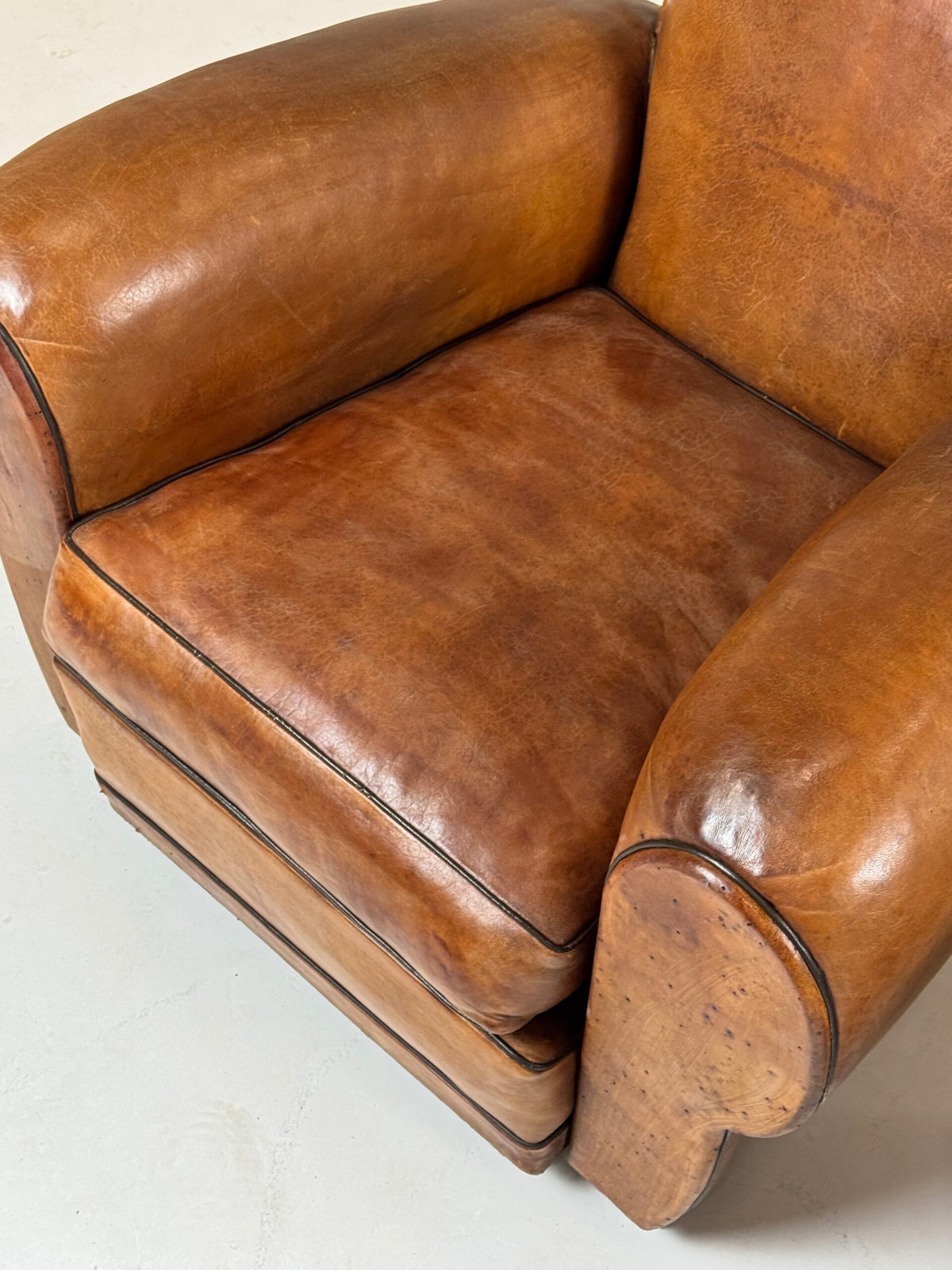 Pair of French Leather Club Chairs, 1930 to 1940, photo 11