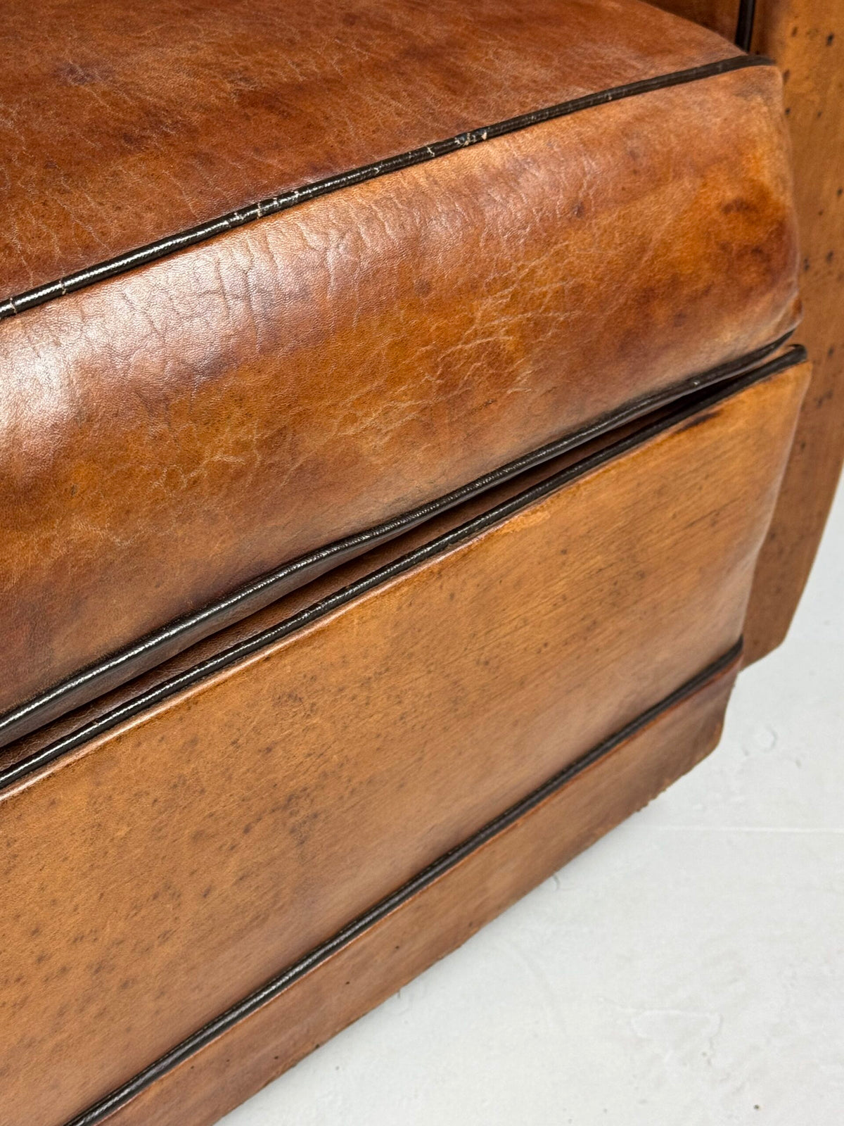 Pair of French Leather Club Chairs, 1930 to 1940, photo 25