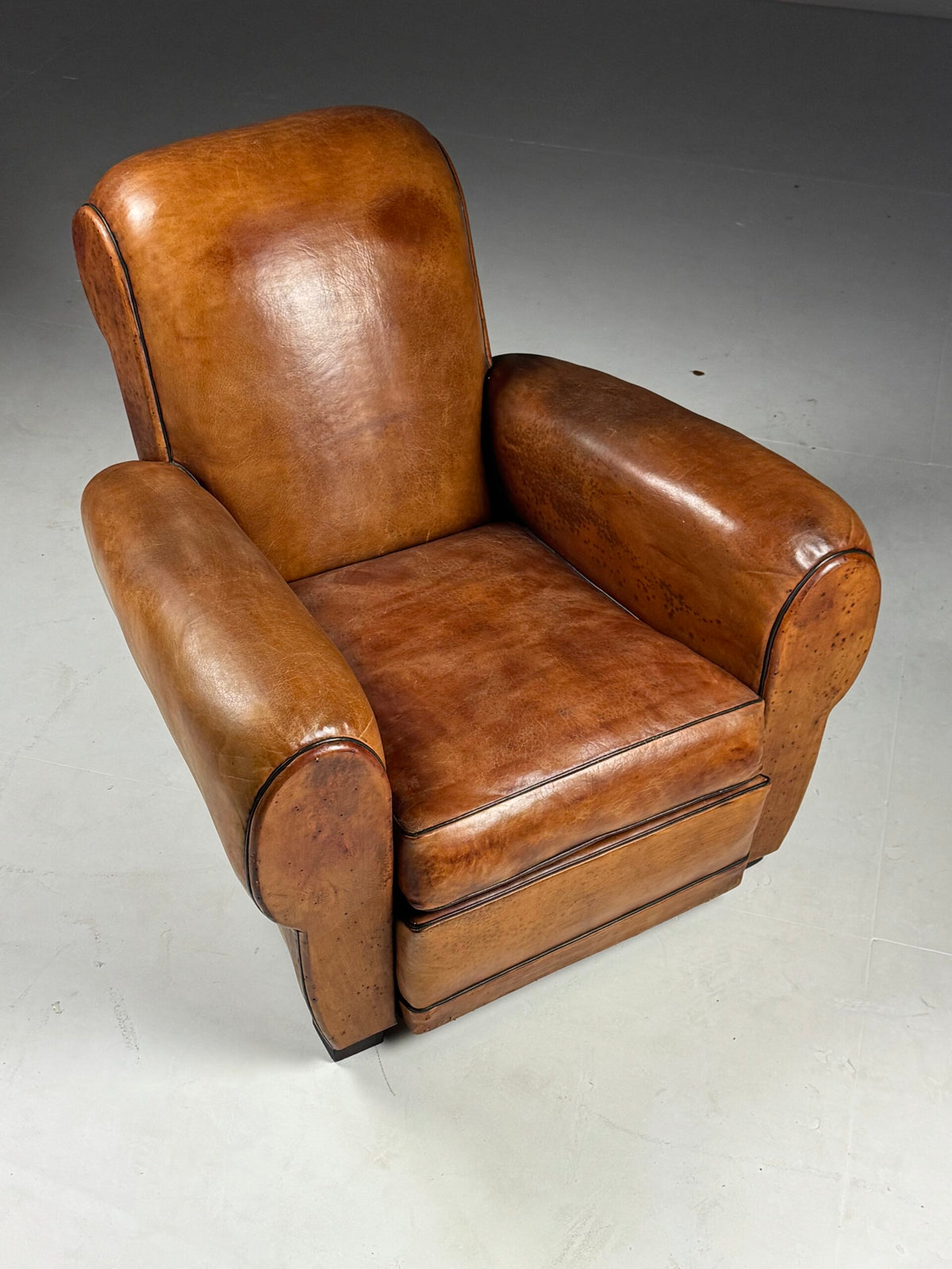 Pair of French Leather Club Chairs, 1930 to 1940, photo 19