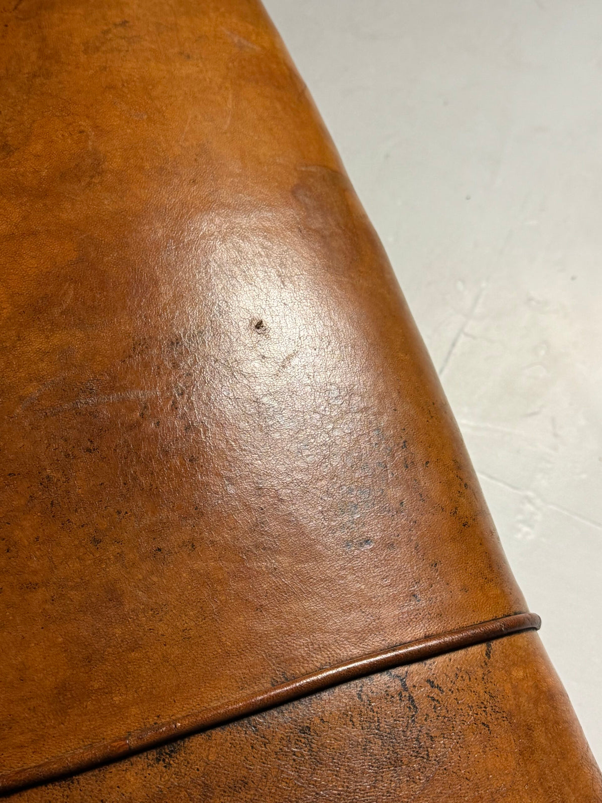 Sheepskin Leather Sofa Bench, Mid to Late 20th Century, photo 6