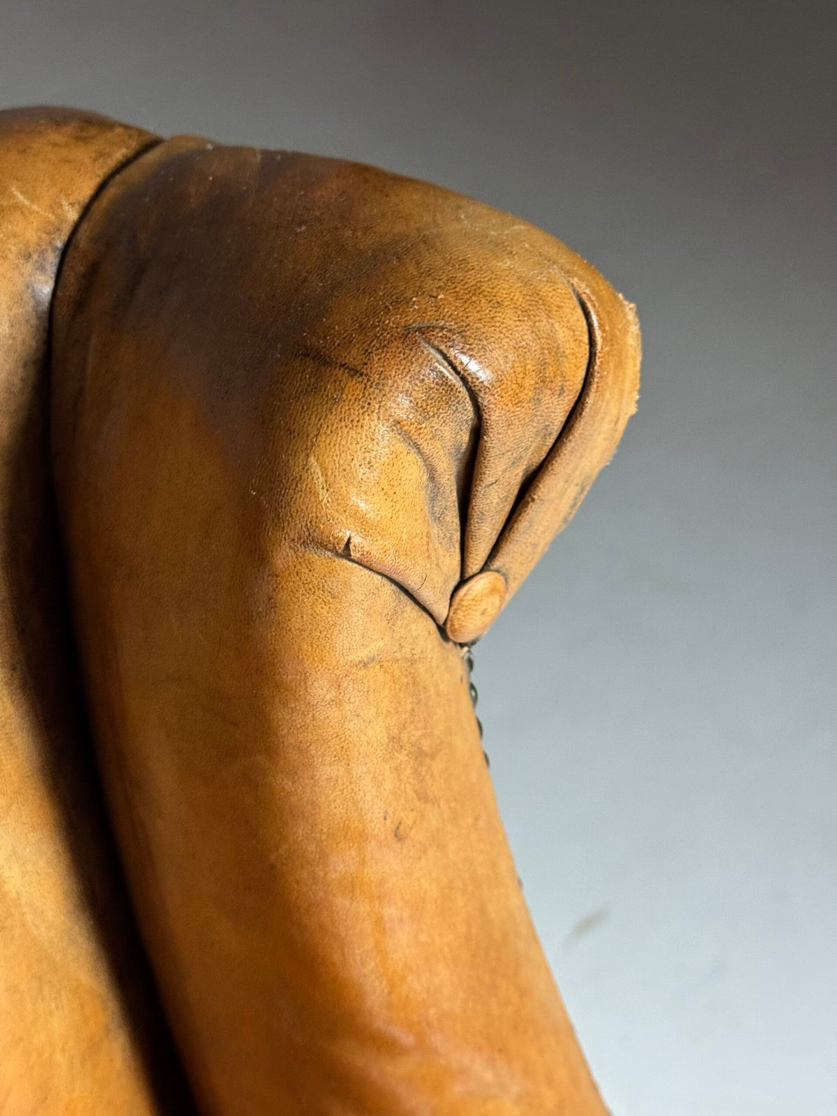 Sheepskin Leather Sofa Bench, Mid to Late 20th Century, photo 15
