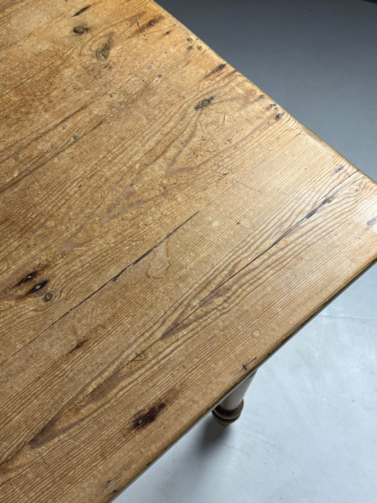 Belgian Pine Refectory Table with Two Drawers, 241 cm, photo 6