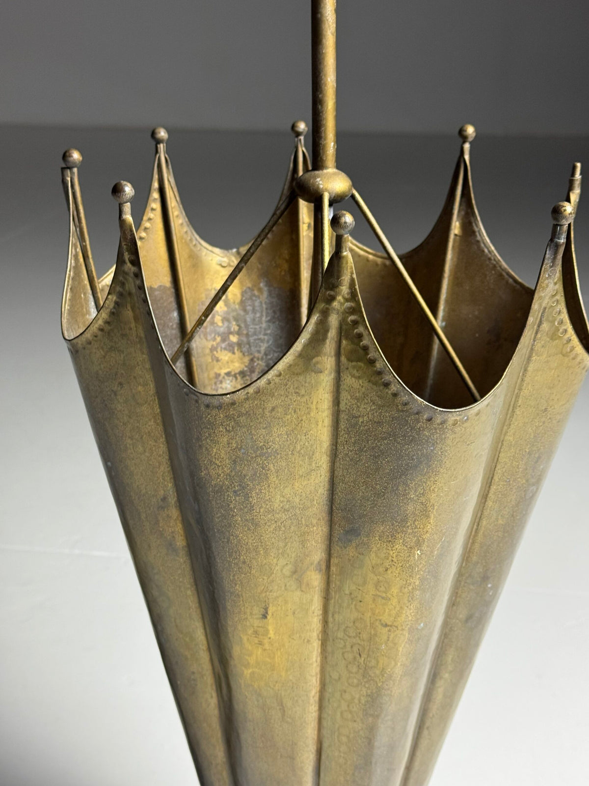 Copper Umbrella Stand in the Shape of an Umbrella, photo 9