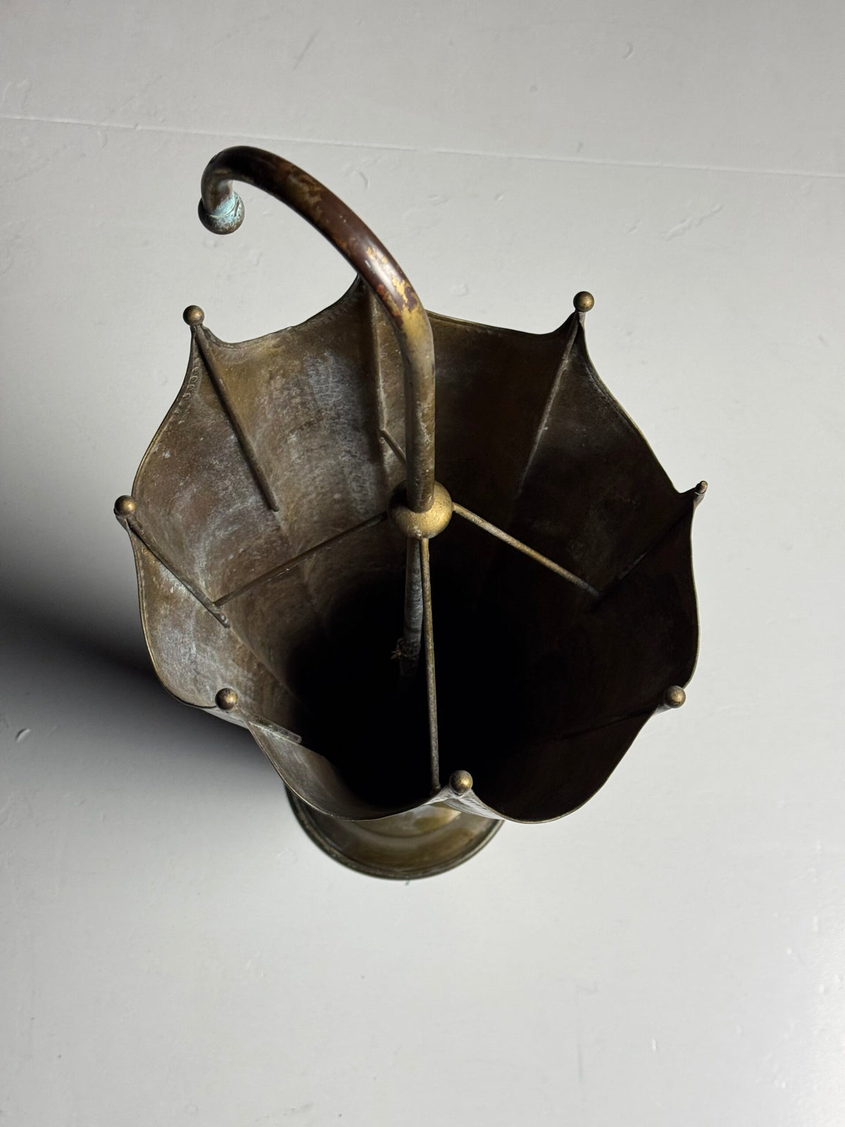 Copper Umbrella Stand in the Shape of an Umbrella, photo 5