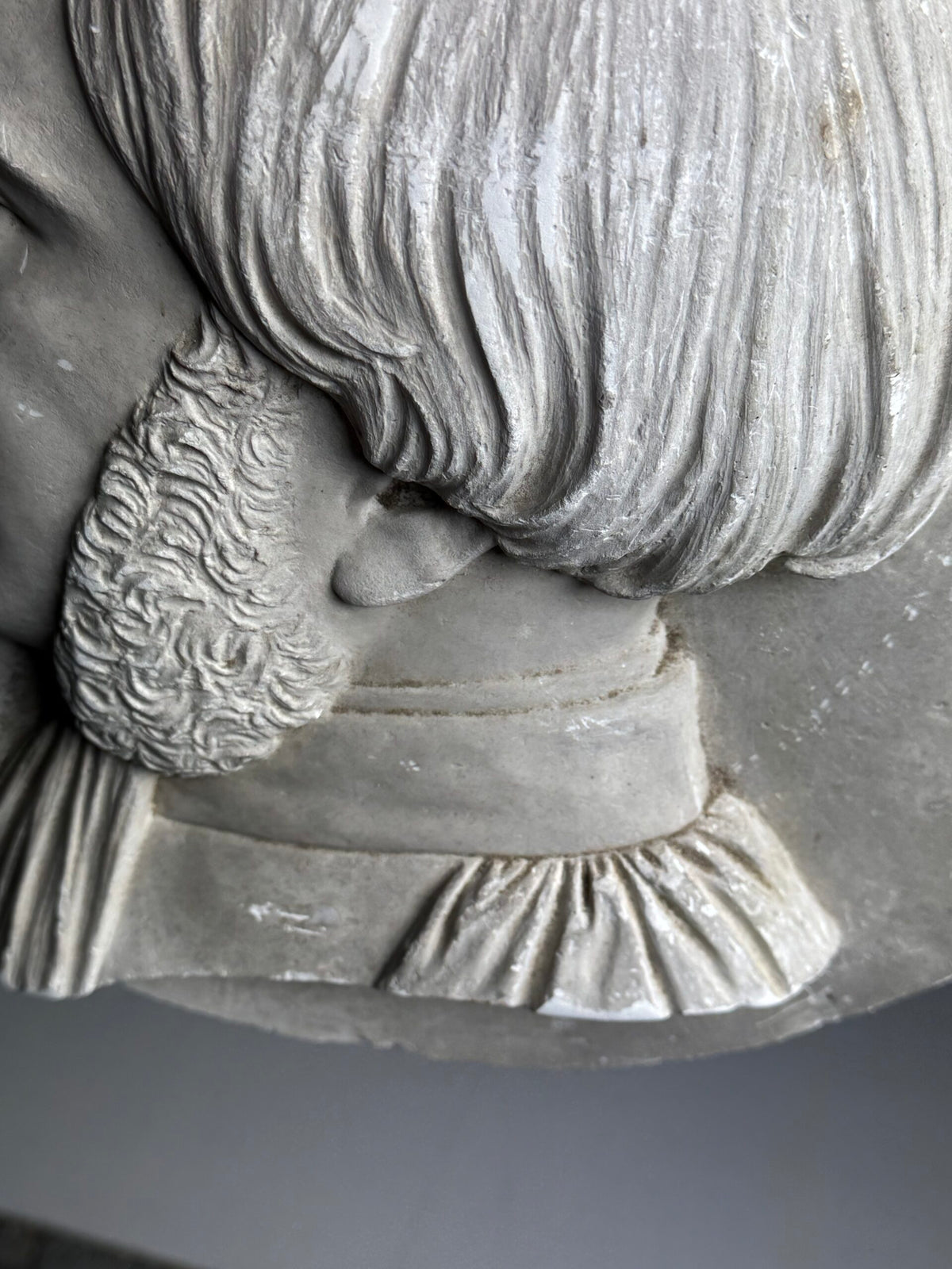 Plaster Medallion Signed G. Evrard, France, 1862, photo 12