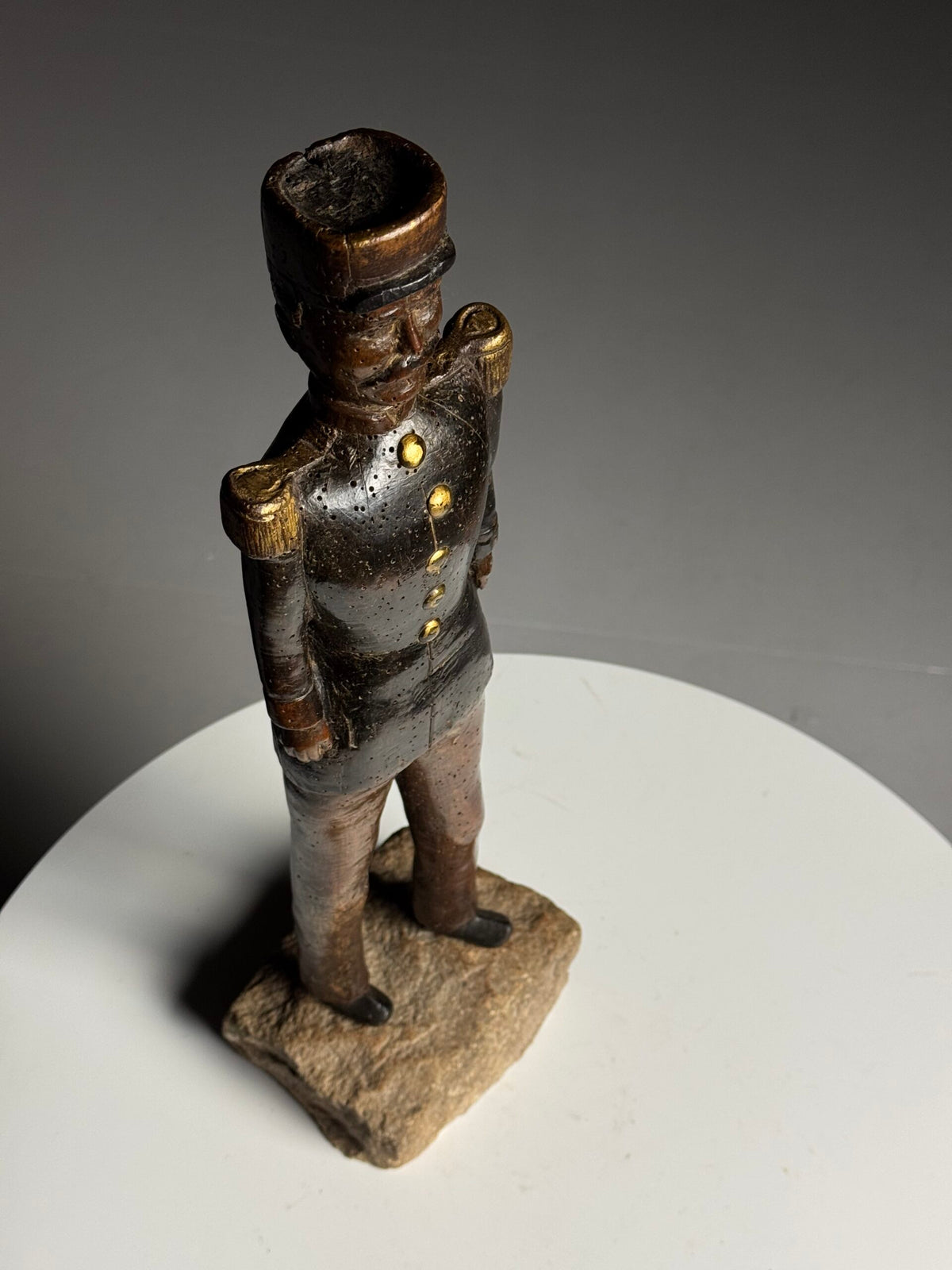 Hand Carved Oak Figure of a French Army Officer, 19th Century, photo 10