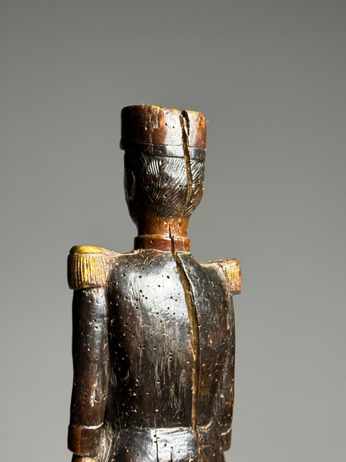Hand Carved Oak Figure of a French Army Officer, 19th Century, photo 6
