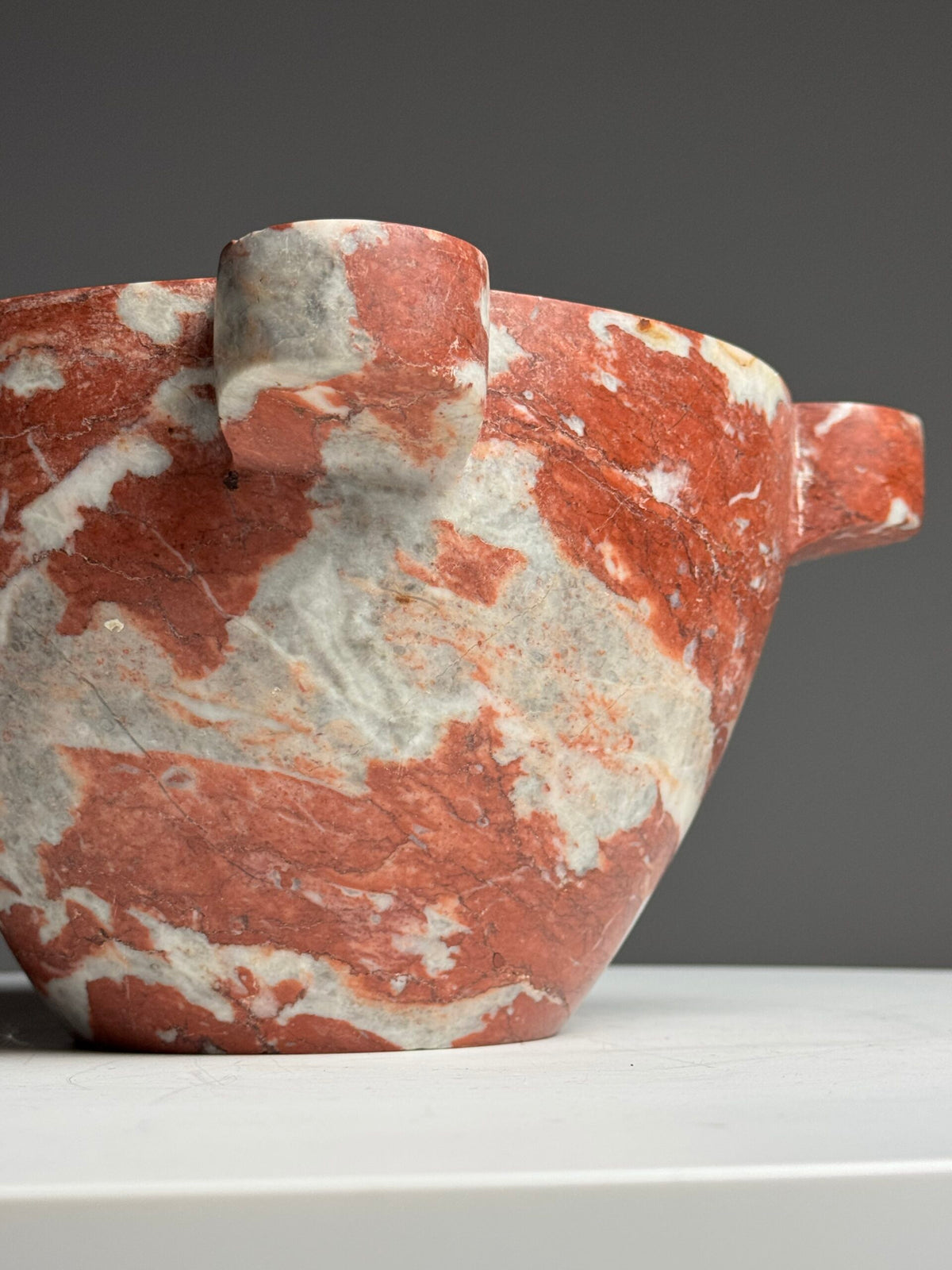 Red Languedoc Marble Mortar, France, 20th Century, photo 9
