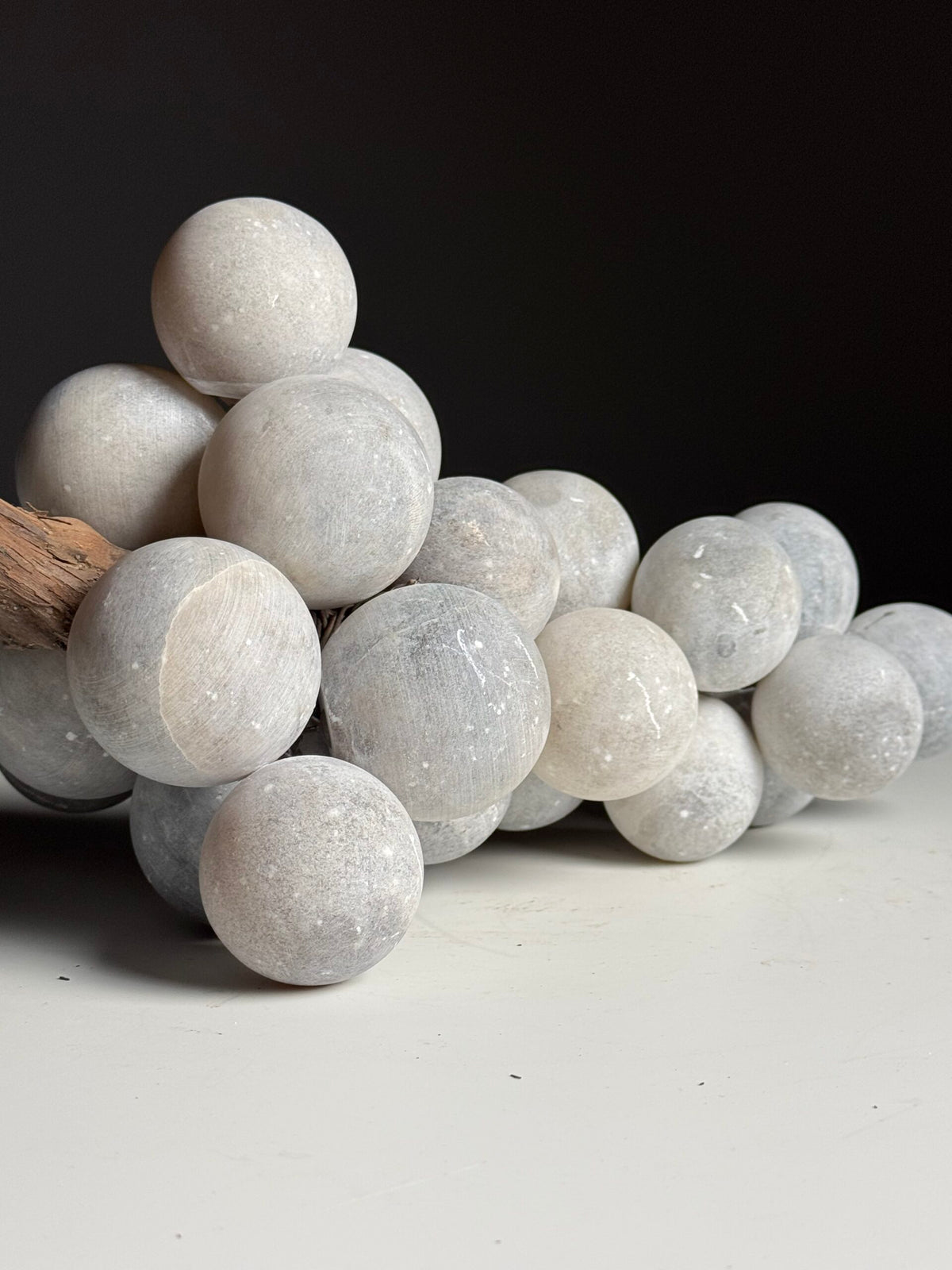 Large Grey Alabaster Bunch of Grapes, Italy, photo 12