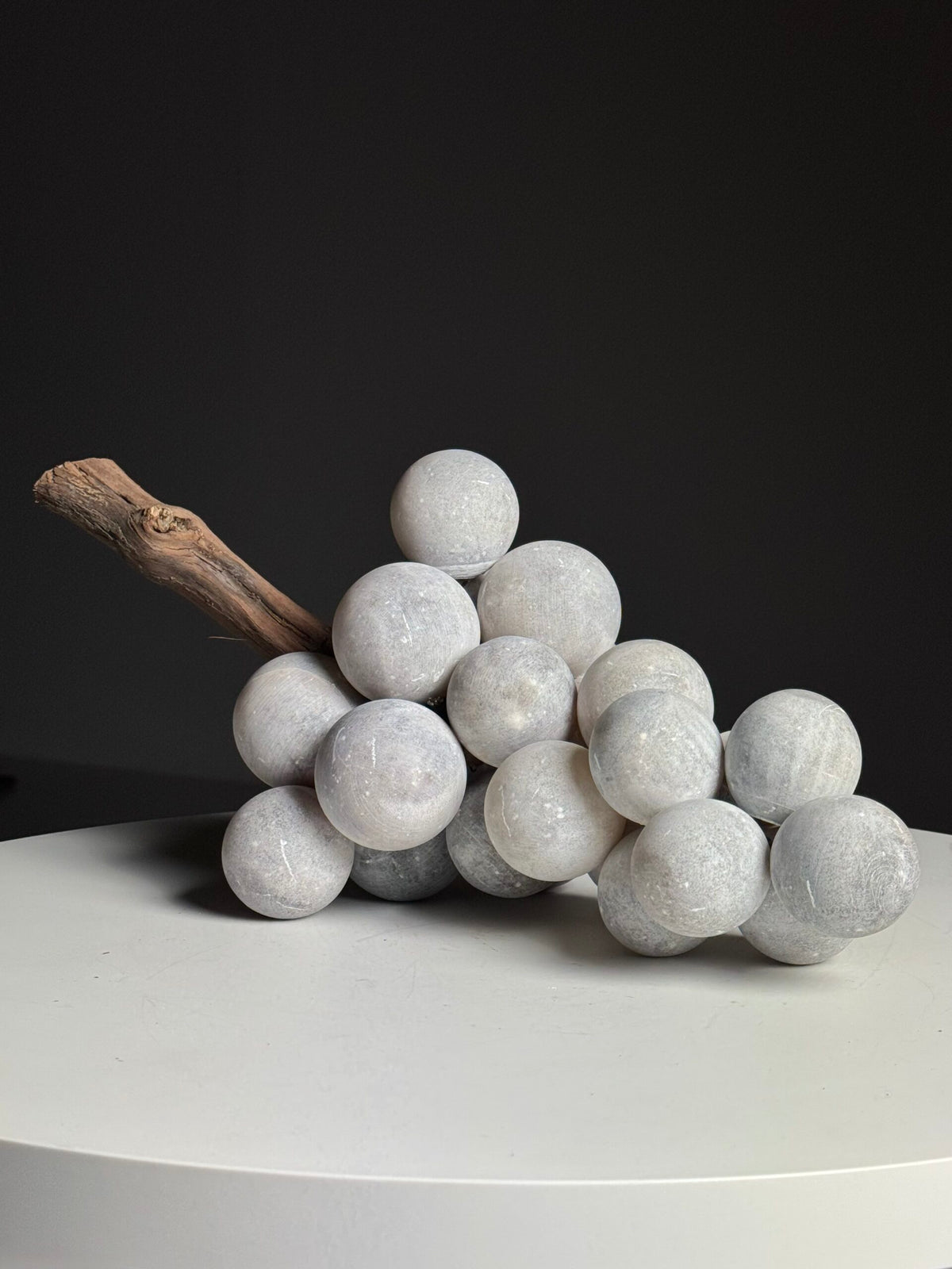 Large Grey Alabaster Bunch of Grapes, Italy, photo 10