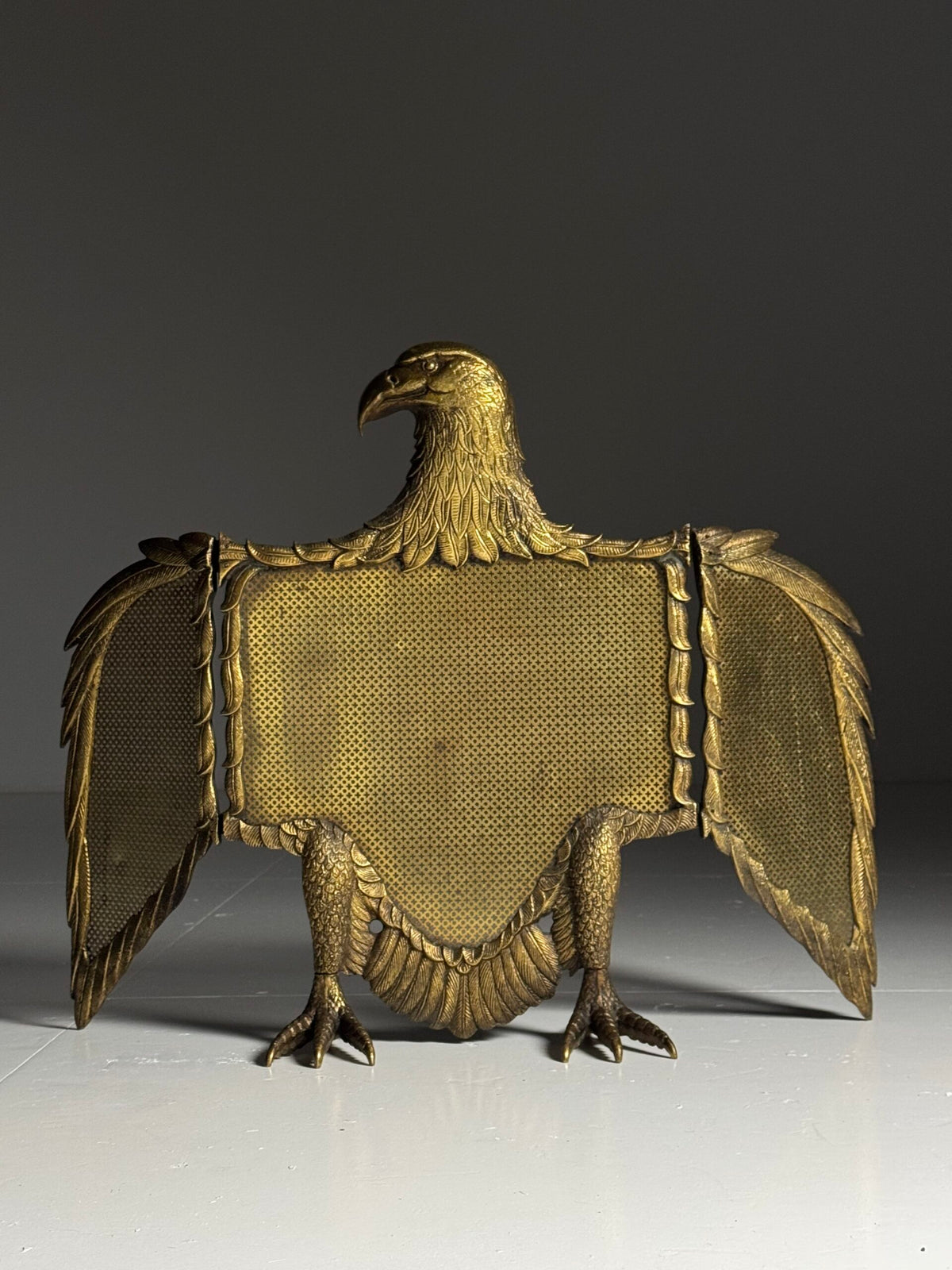 Italian Brass Fire Screen with Adjustable Wings, c. 1960, photo 24