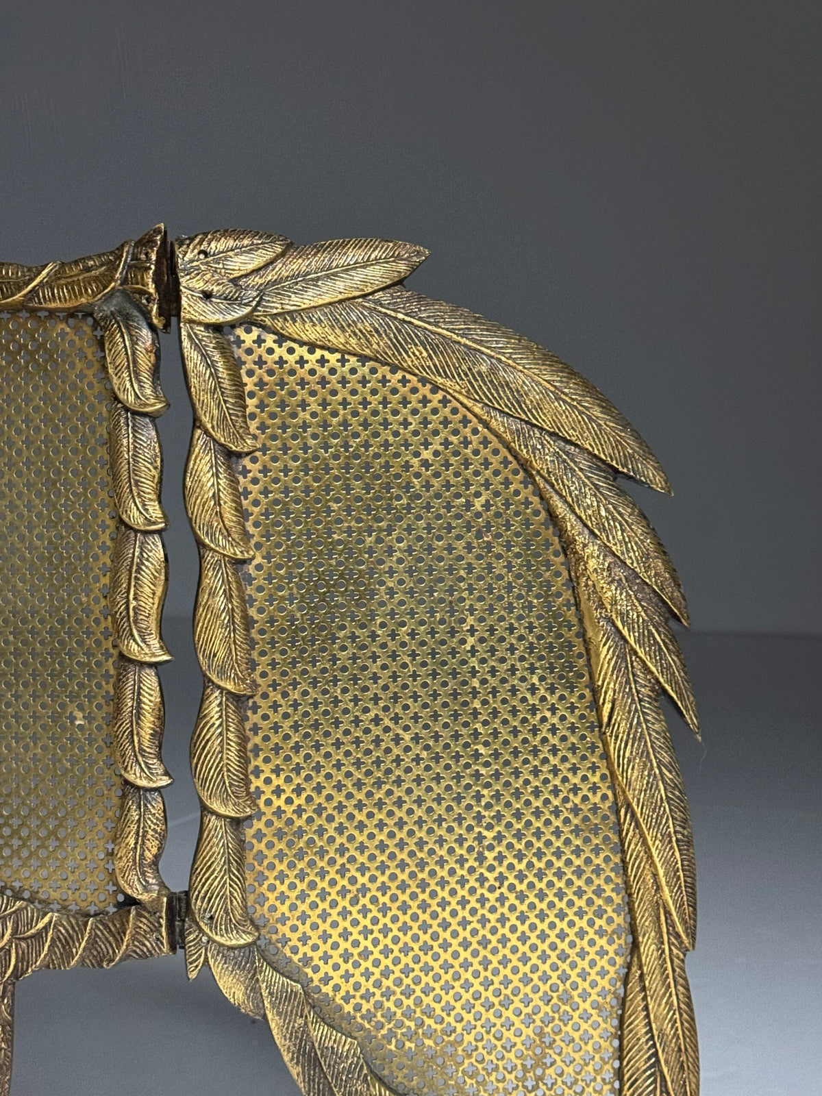Italian Brass Fire Screen with Adjustable Wings, c. 1960, photo 22