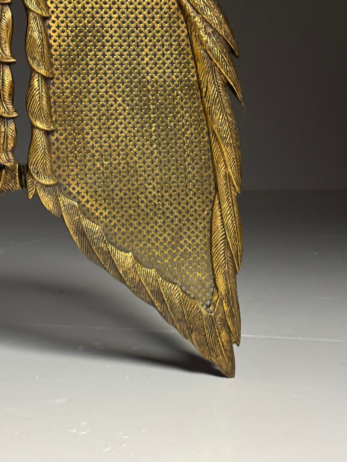Italian Brass Fire Screen with Adjustable Wings, c. 1960, photo 21