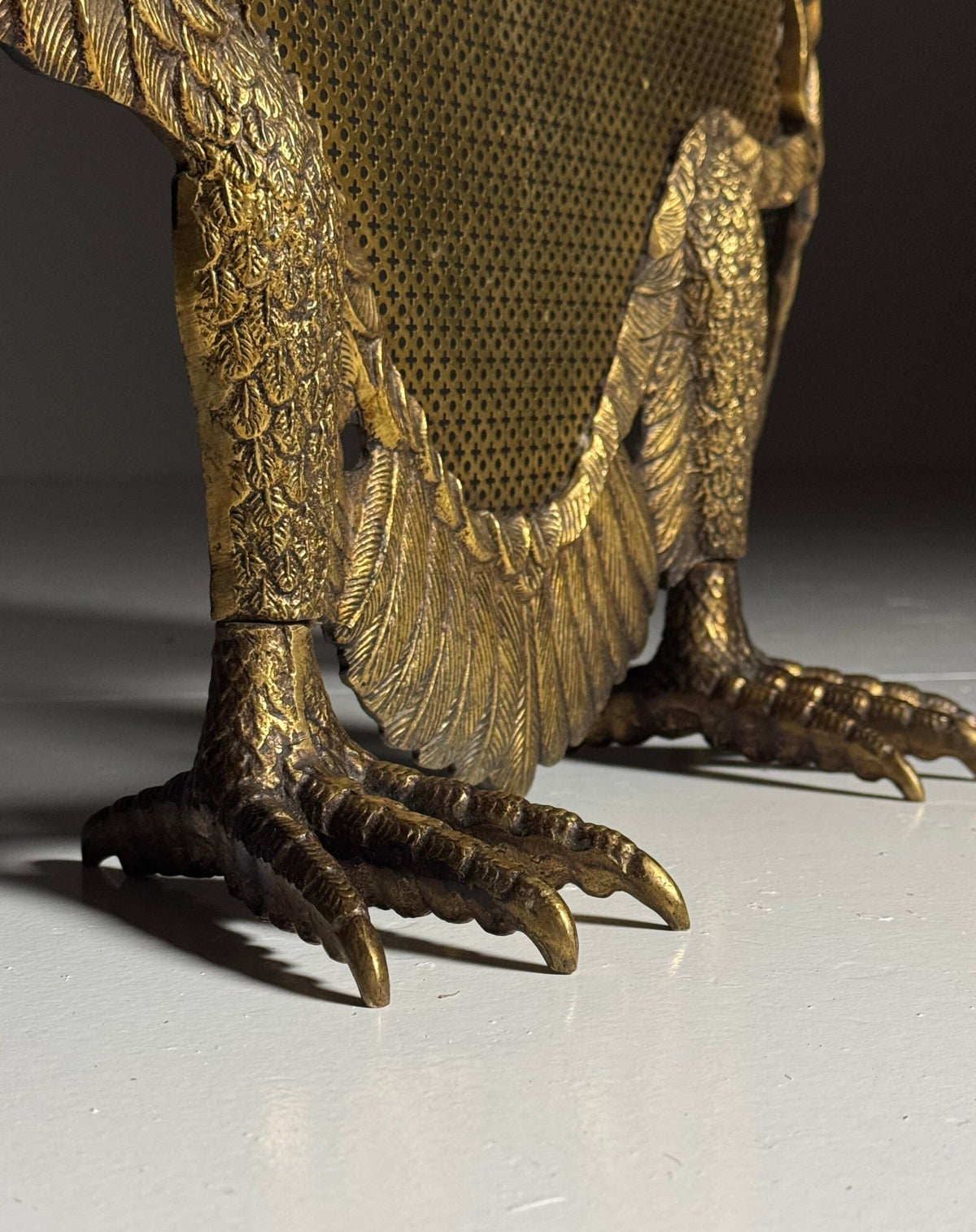 Italian Brass Fire Screen with Adjustable Wings, c. 1960, photo 13