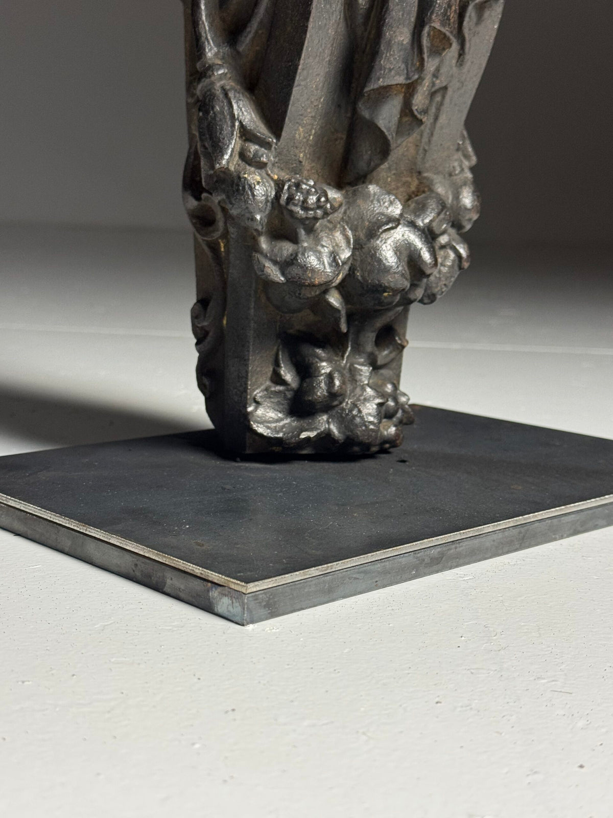 Pair of Cast Iron Angels on Stands, France, 19th Century, photo 16