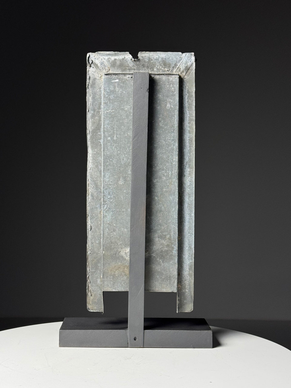 Zinc Lion's Head Fragment on Custom Stand, c. 1900, photo 7