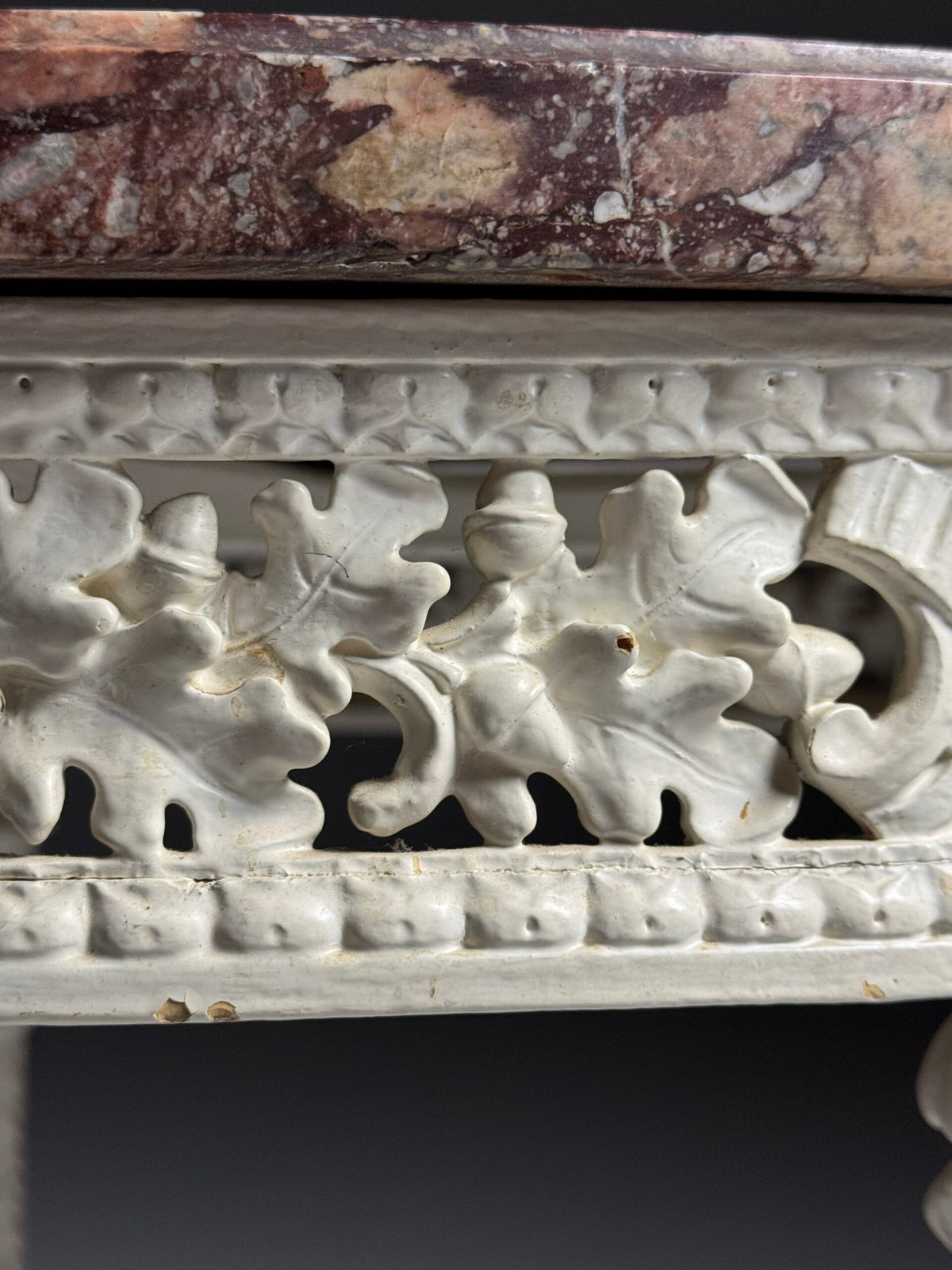 French Gueridon Side Table with Red Marble Top, 19th Century, photo 13