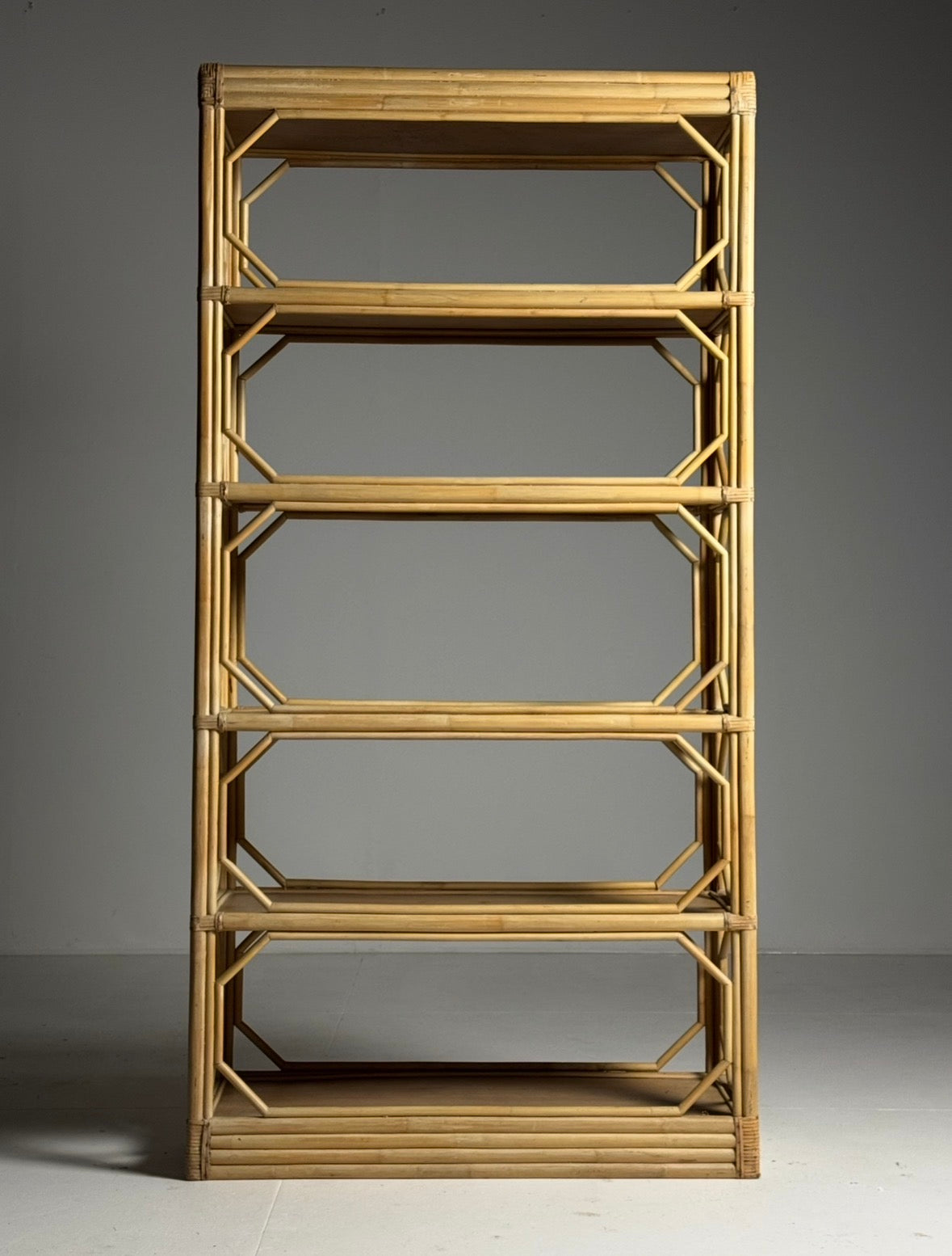 Vintage French Bamboo Bookcase, c. 1980, photo 4