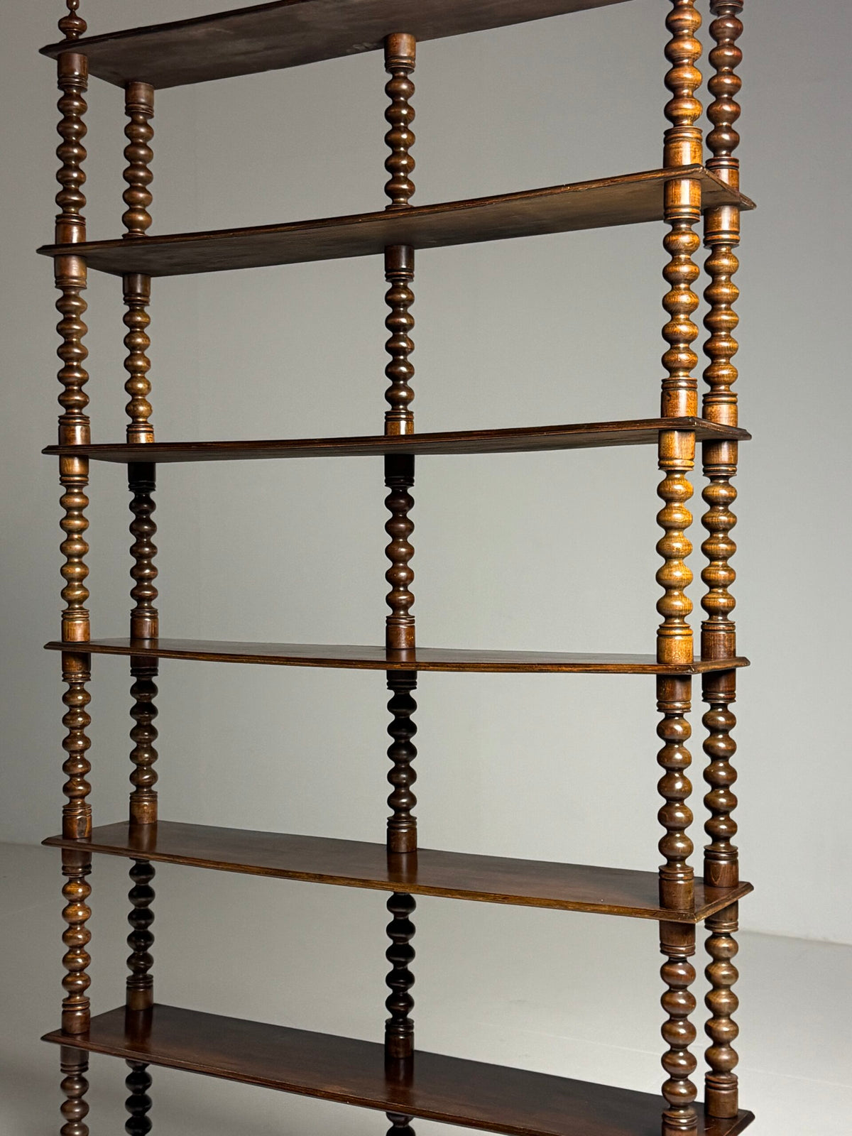 French Bobbin Bookcase in Walnut, Early to Mid 20th Century, photo 28