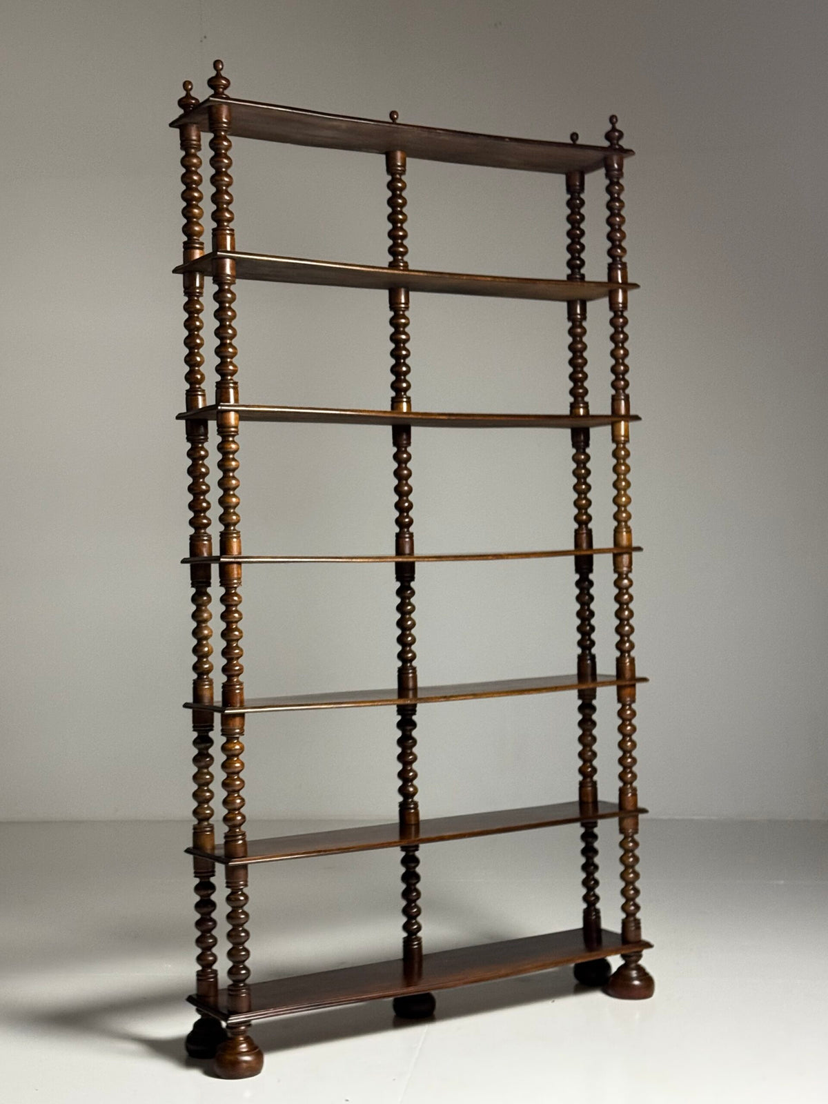 French Bobbin Bookcase in Walnut, Early to Mid 20th Century, photo 20