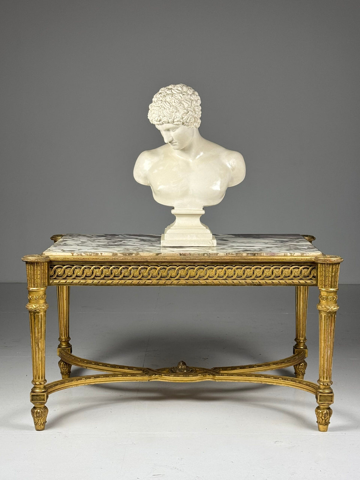 Louis XVI Style Center Table with Breccia Medicea Marble Top, photo 6