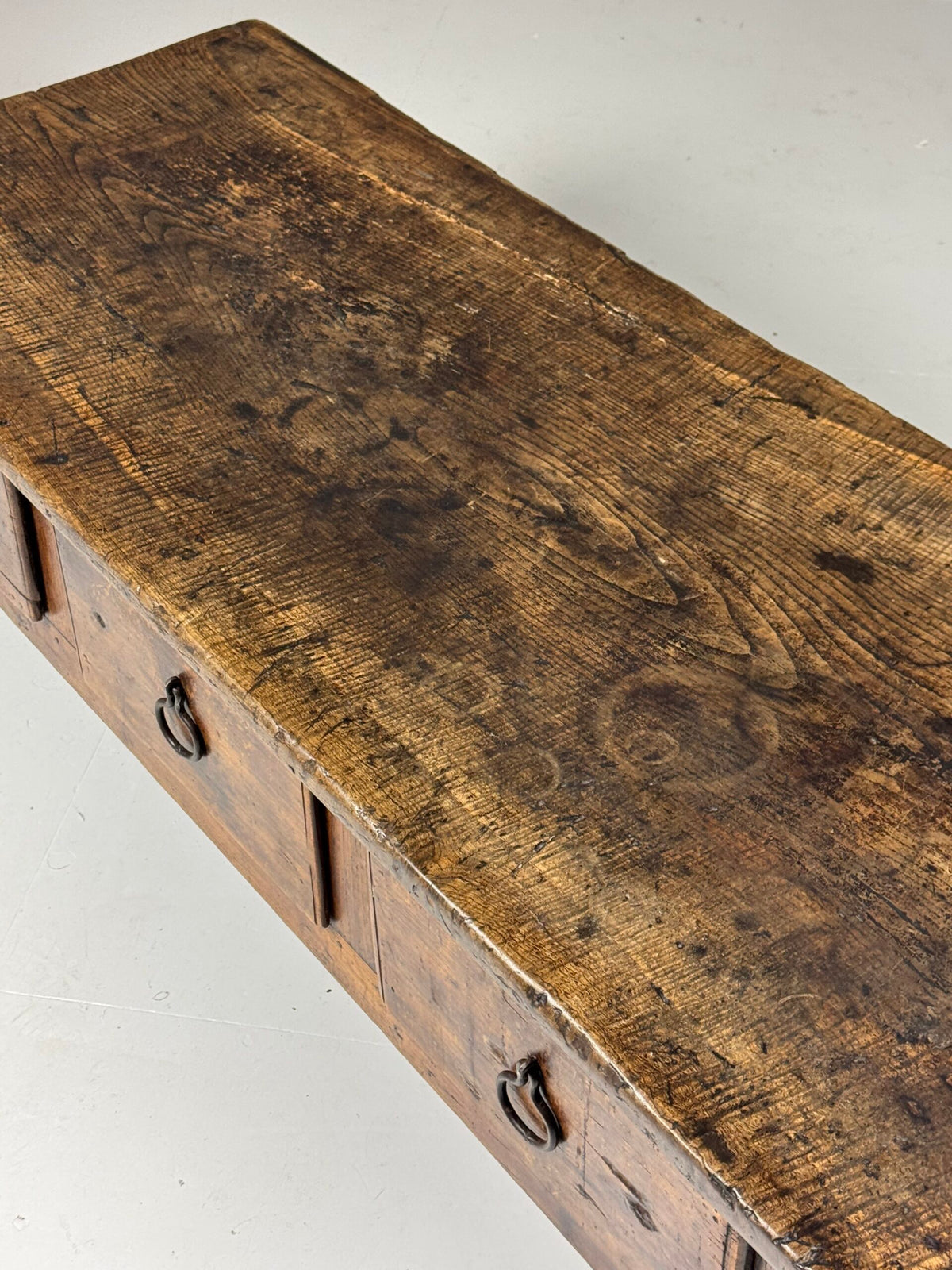 Spanish Walnut Coffee Table with Three Drawers, 18th Century, photo 22