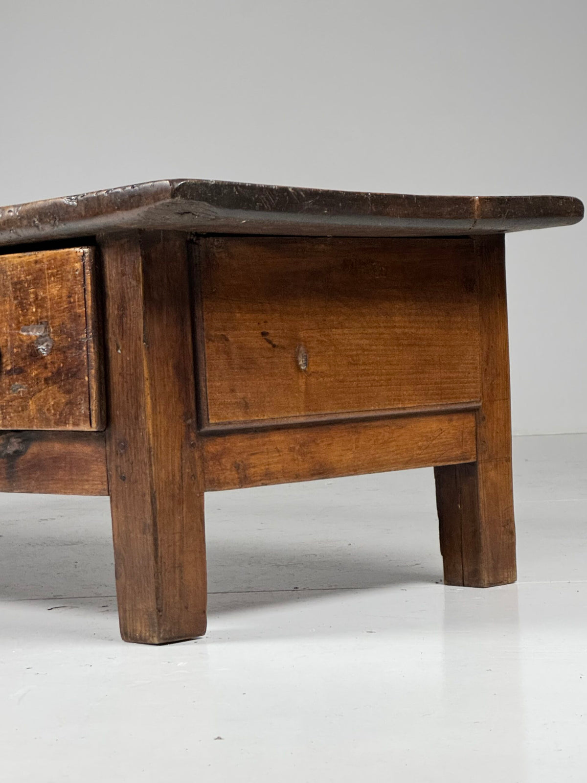 Spanish Walnut Coffee Table with Three Drawers, 18th Century, photo 18