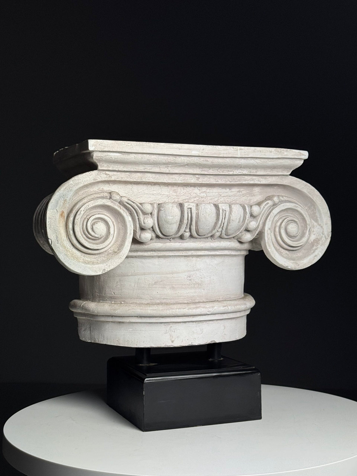 Ionic Plaster Capital on Black Plinth, England, photo 16
