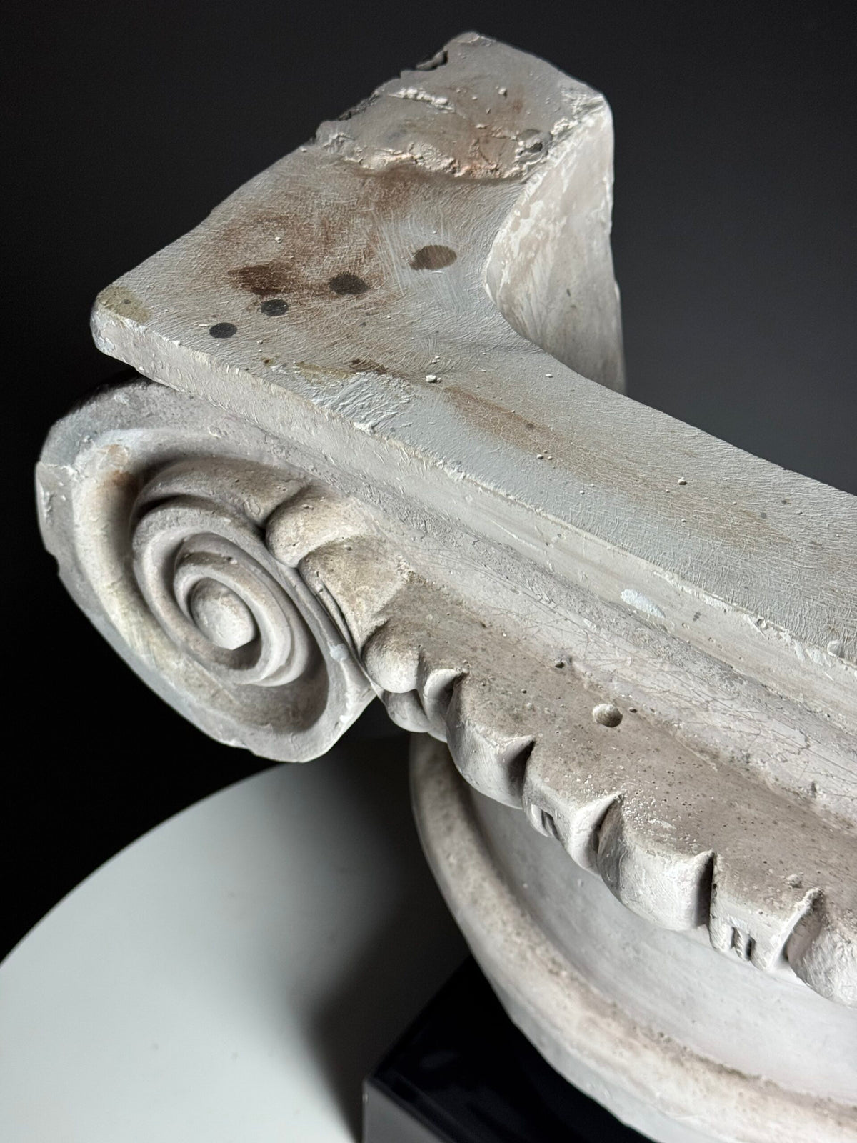 Ionic Plaster Capital on Black Plinth, England, photo 7