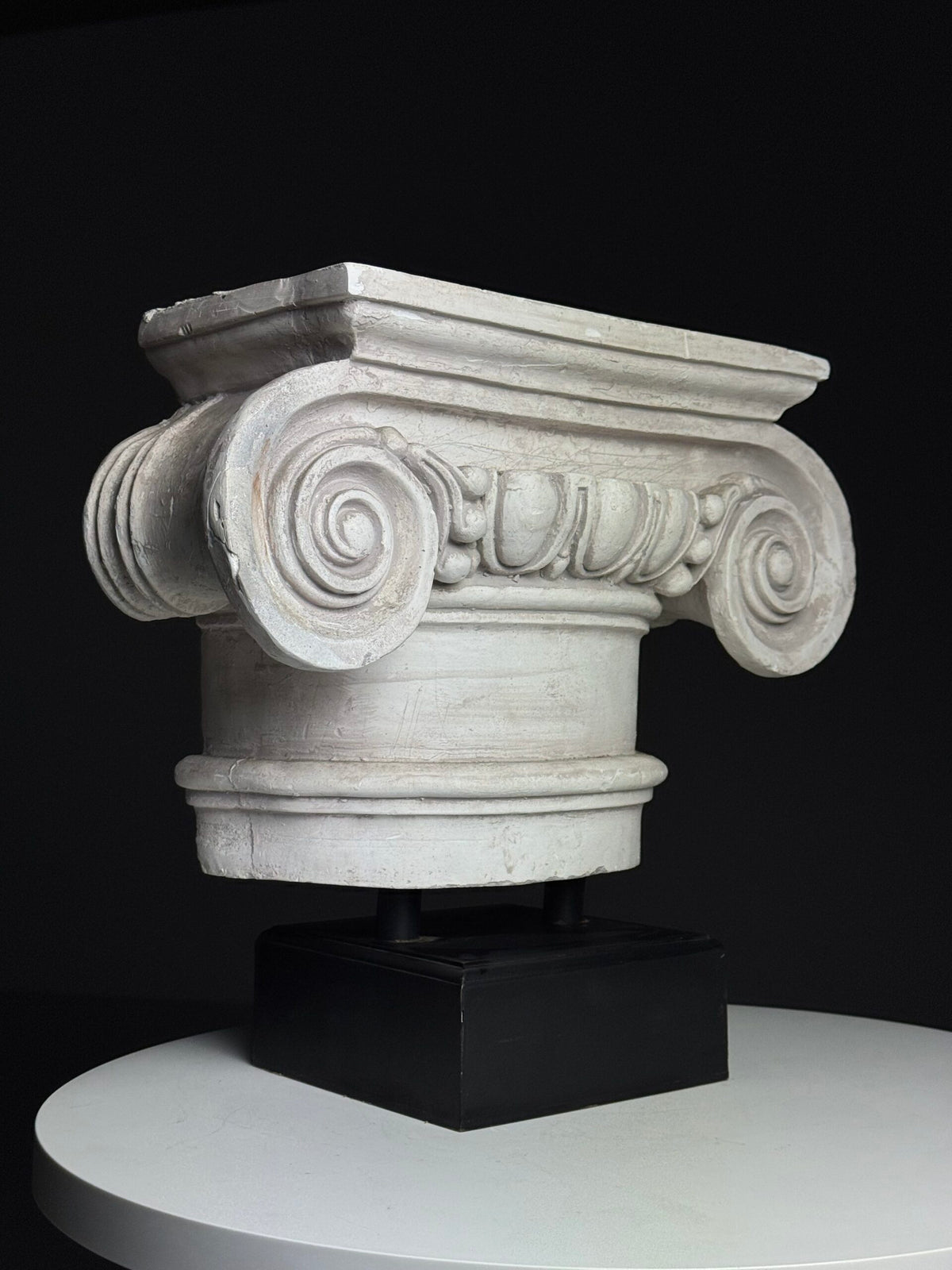 Ionic Plaster Capital on Black Plinth, England, photo 5