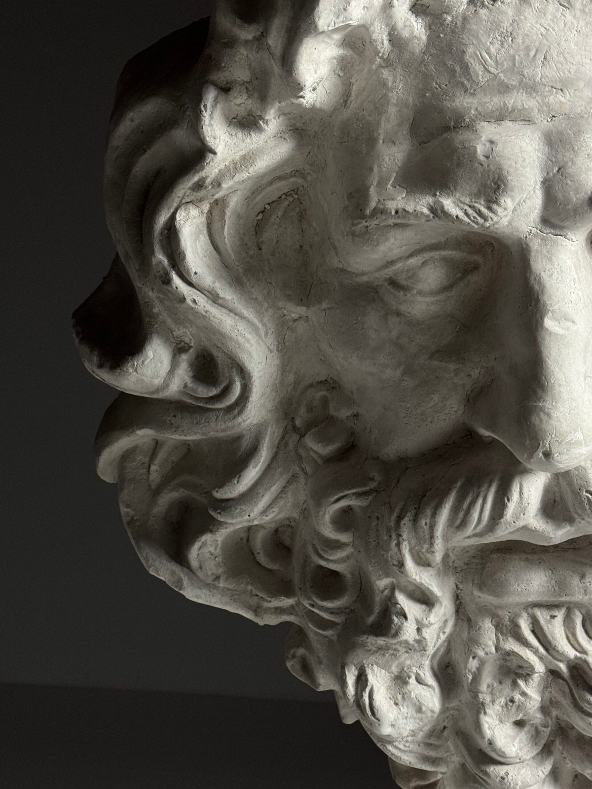 Gigantic Oversized Plaster Head of Zeus, photo 9