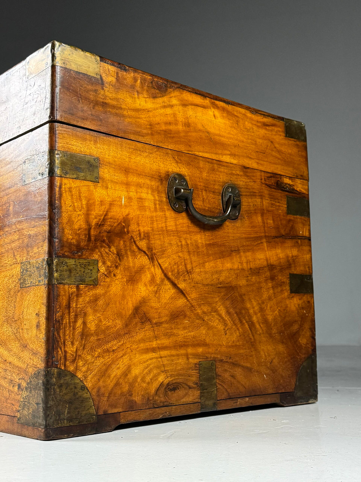English Camphor Wood Campaign Chest, 19th Century, photo 4