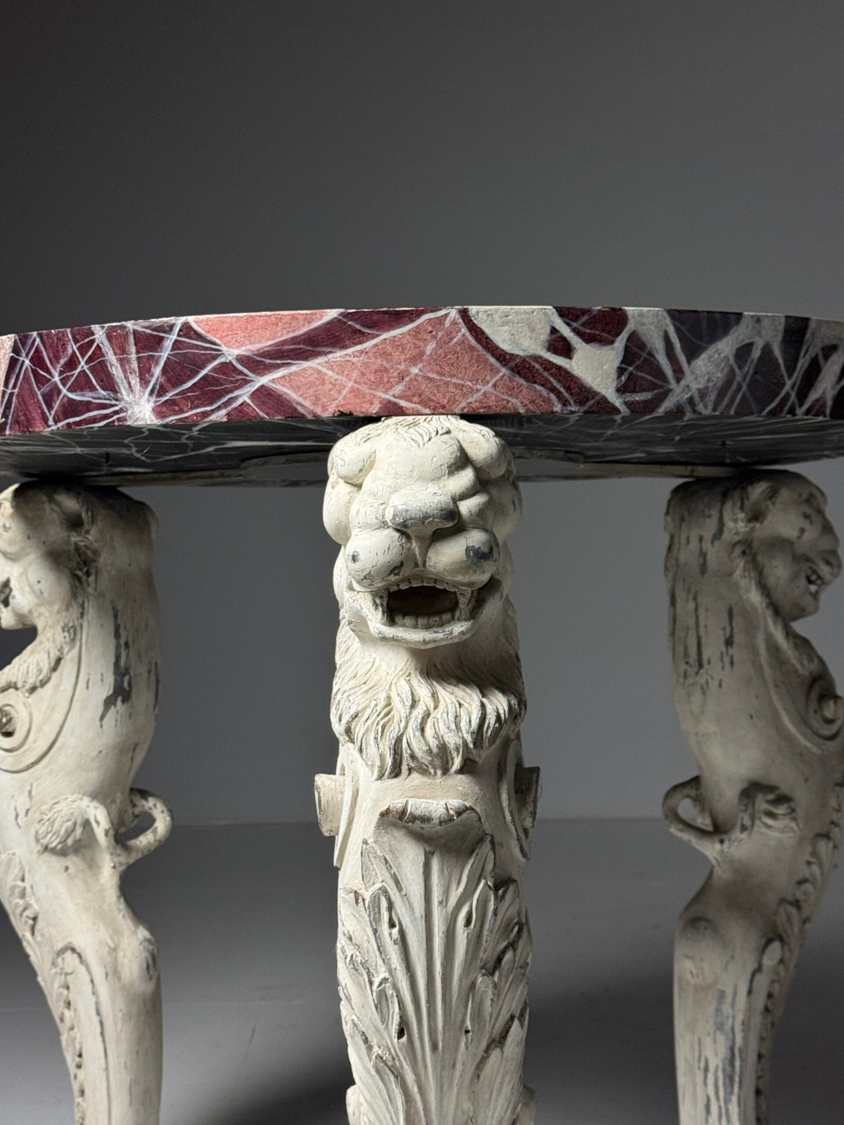 Grand Tour Style Faux Marble Center Table, Early 20th Century, photo 29